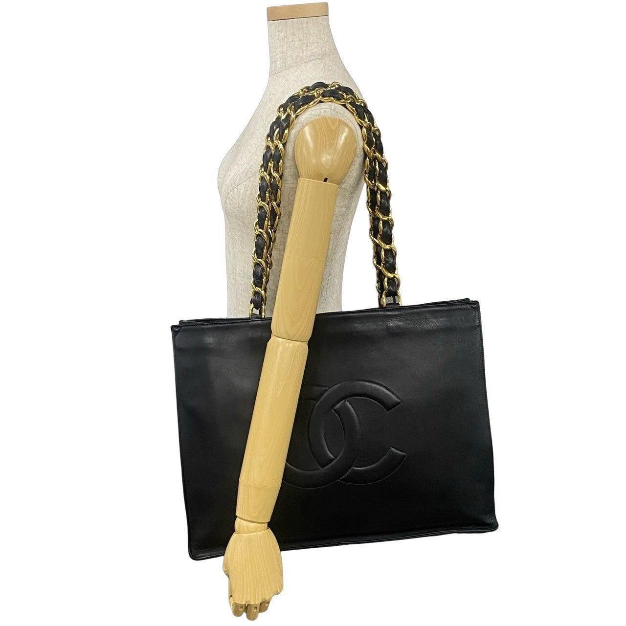 Chanel Chanel Tote Bag Black Leather Size ONE SIZE - 2 Thumbnail