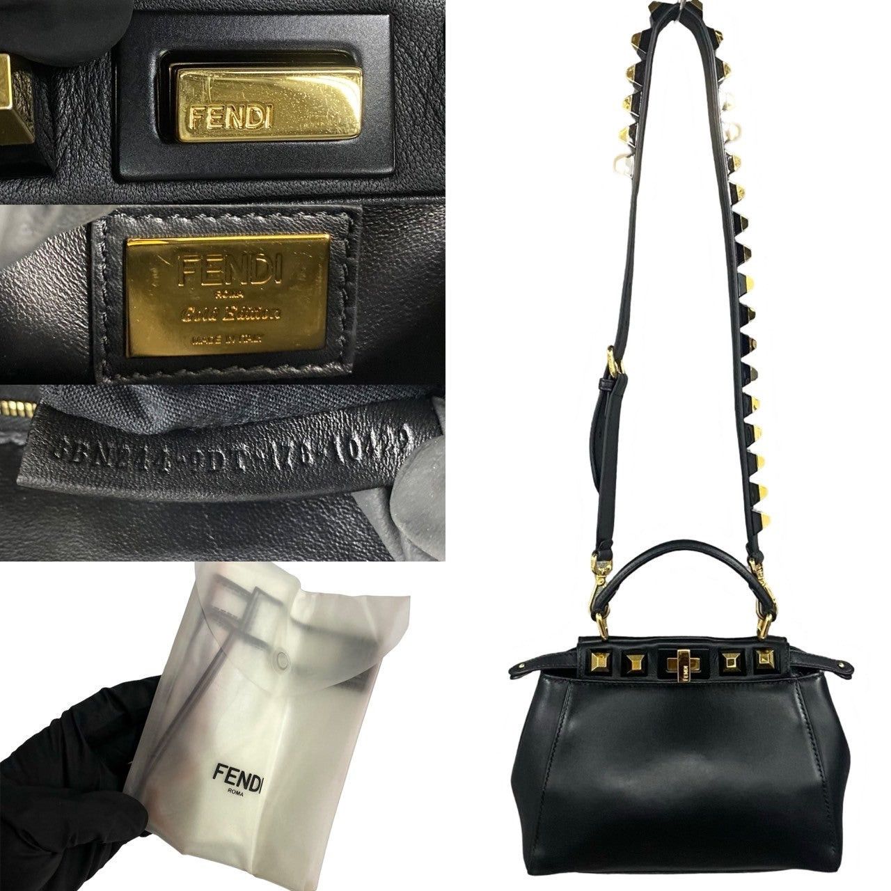 Fendi Fendi Shoulder Bag Black Leather Size ONE SIZE - 3 Thumbnail