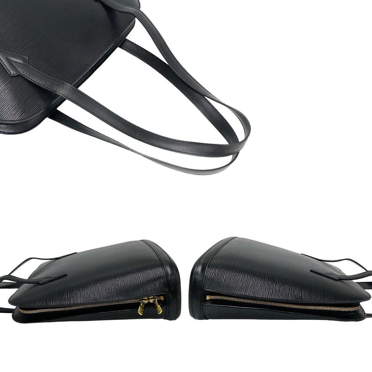Louis Vuitton Louis Vuitton Tote Bag Black Leather Size ONE SIZE - 5 Thumbnail