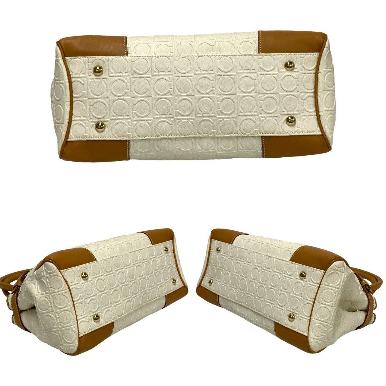 Salvatore Ferragamo Salvatore Ferragamo Handbag White Leather Size ONE SIZE - 6 Thumbnail