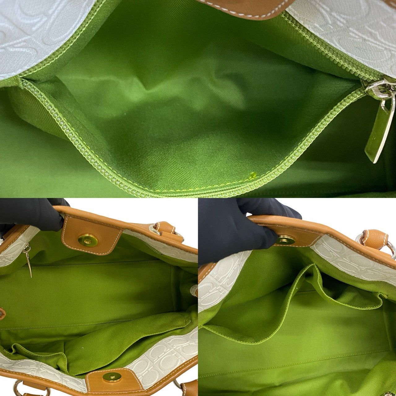 Salvatore Ferragamo Salvatore Ferragamo Handbag White Leather Size ONE SIZE - 8 Thumbnail