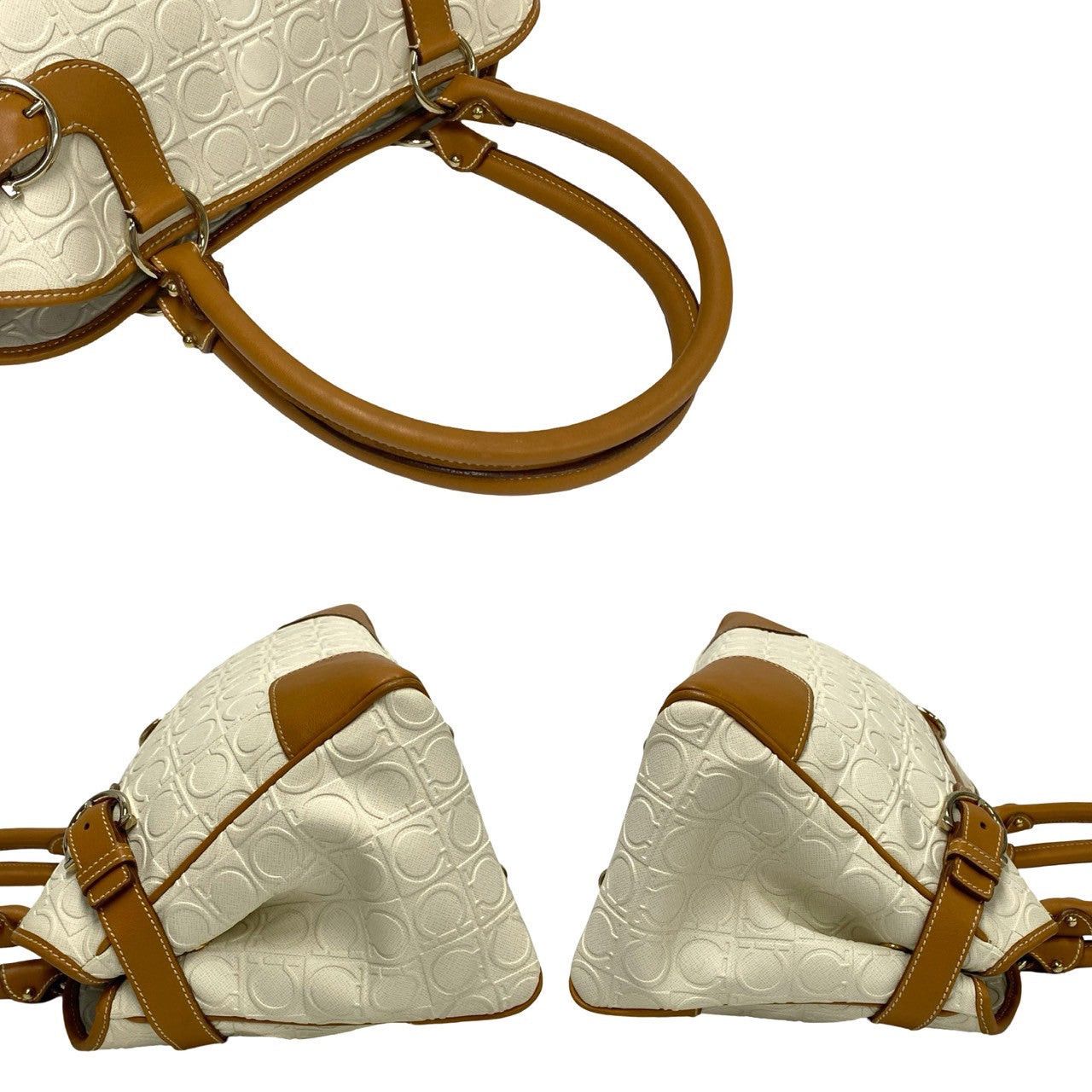 Salvatore Ferragamo Salvatore Ferragamo Handbag White Leather Size ONE SIZE - 5 Thumbnail