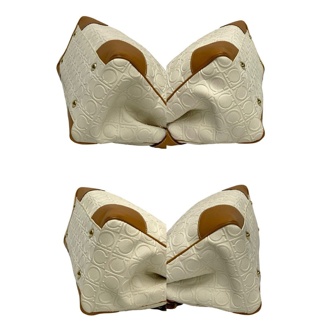 Salvatore Ferragamo Salvatore Ferragamo Handbag White Leather Size ONE SIZE - 7 Thumbnail