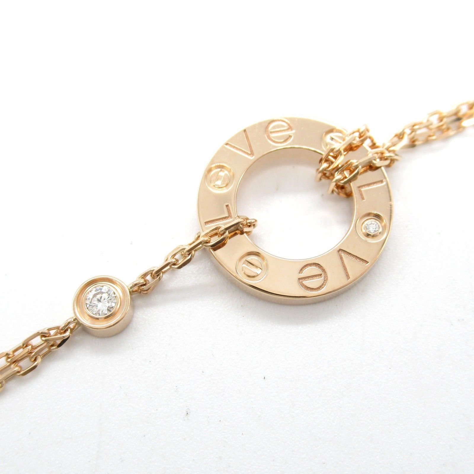 Cartier Cartier Love Circle 2P Diamond Bracelet K18Pg (Pink Gold) Clear Size ONE SIZE - 5 Thumbnail