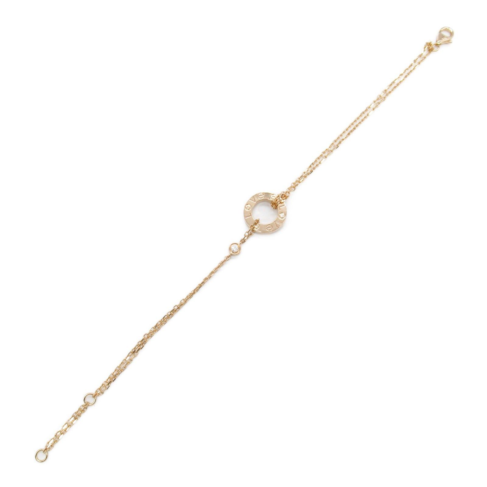 Cartier Cartier Love Circle 2P Diamond Bracelet K18Pg (Pink Gold) Clear Size ONE SIZE - 3 Thumbnail