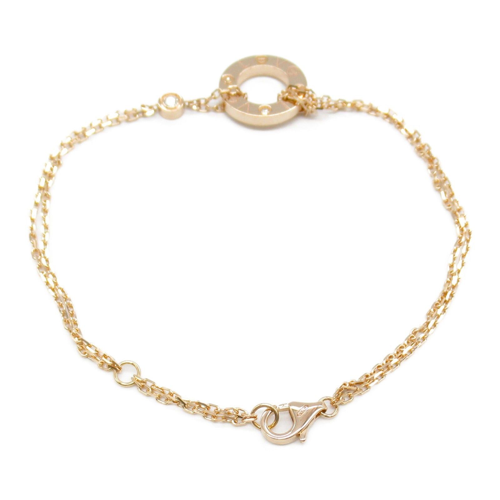 Cartier Cartier Love Circle 2P Diamond Bracelet K18Pg (Pink Gold) Clear Size ONE SIZE - 2 Thumbnail