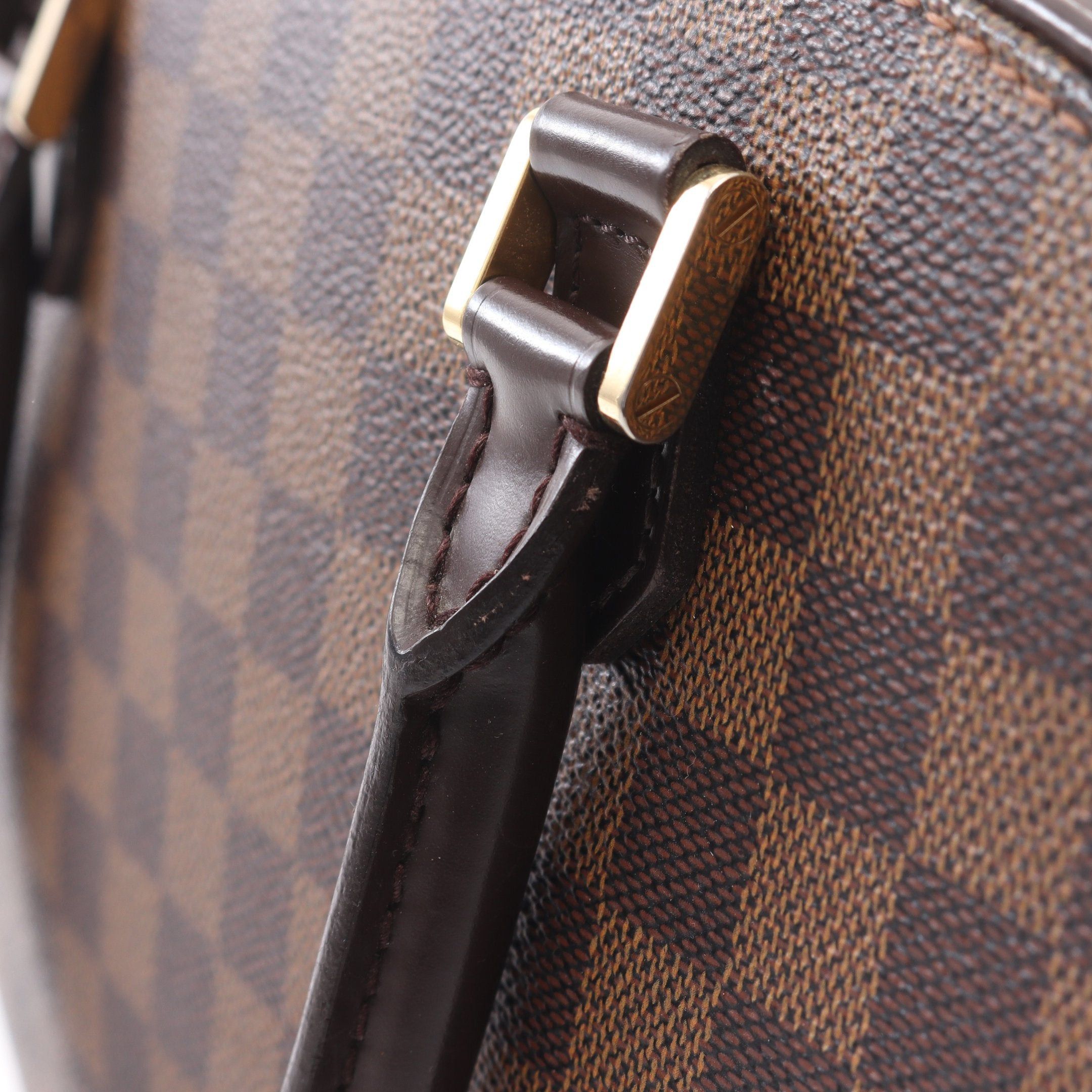 Louis Vuitton Louis Vuitton Saria Horizontal Damier Ebene Handbag Leather Brown Size ONE SIZE - 12 Thumbnail
