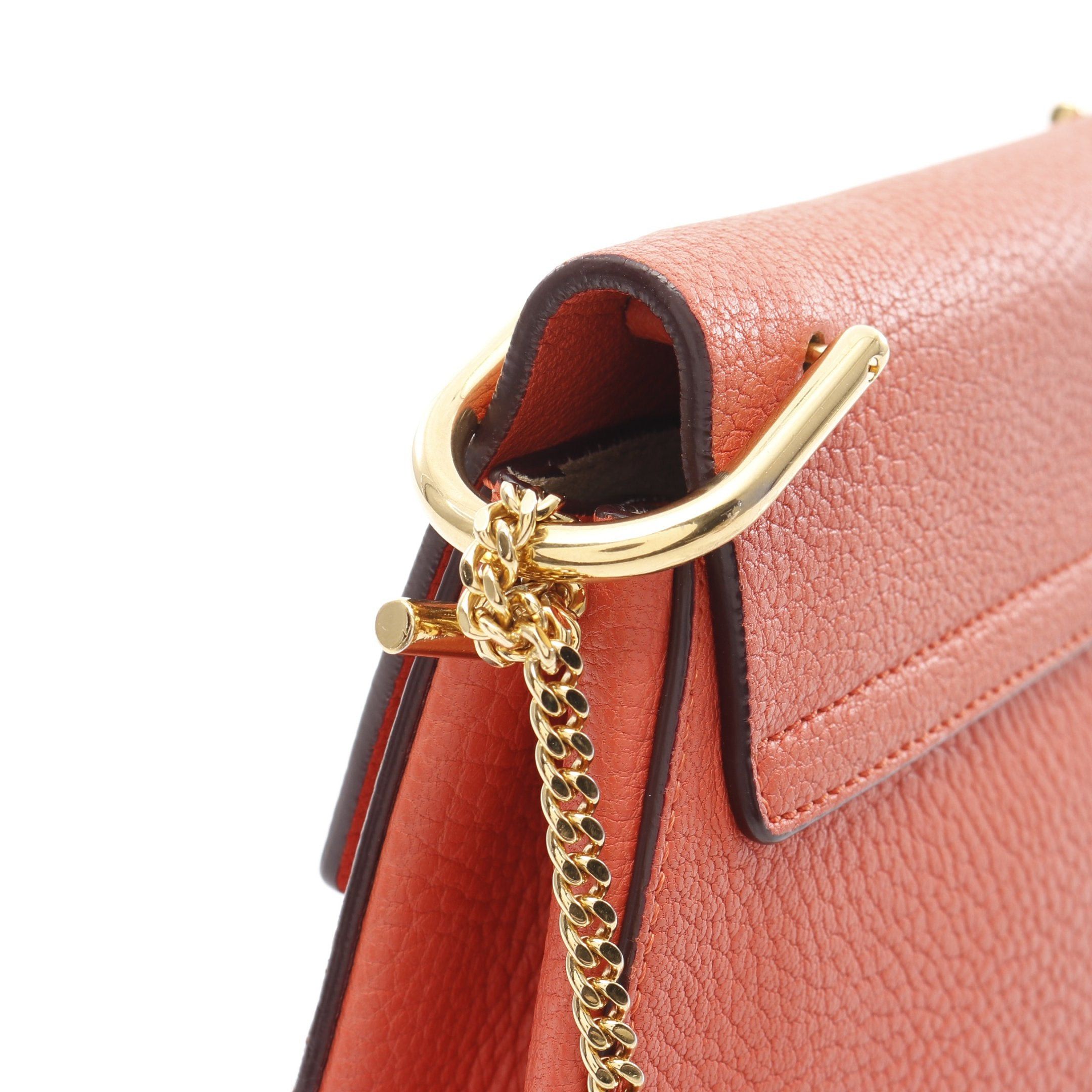 Chloe Chloe Drew Chain Shoulder Bag Leather Coral Pink Size ONE SIZE - 8 Thumbnail