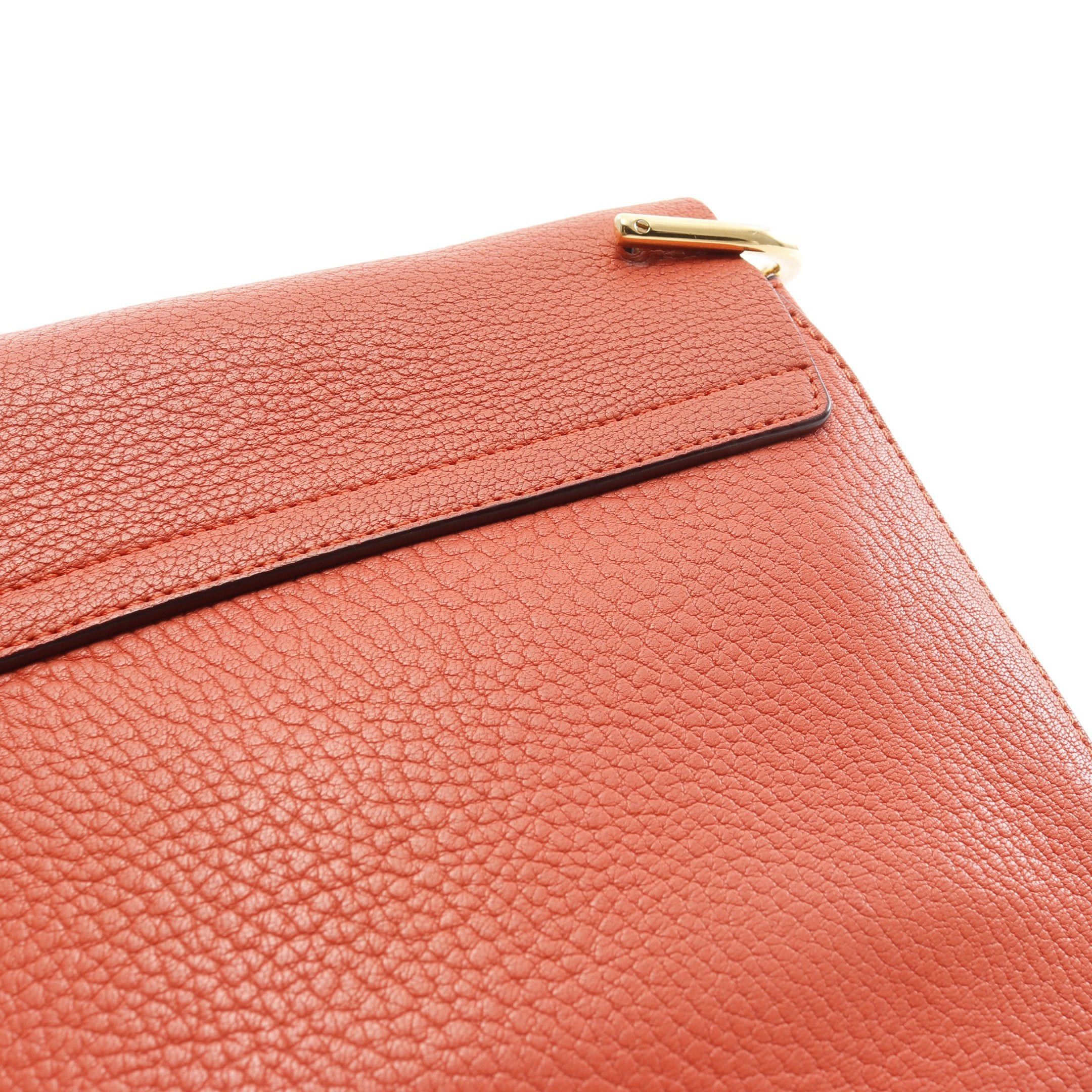 Chloe Chloe Drew Chain Shoulder Bag Leather Coral Pink Size ONE SIZE - 9 Thumbnail