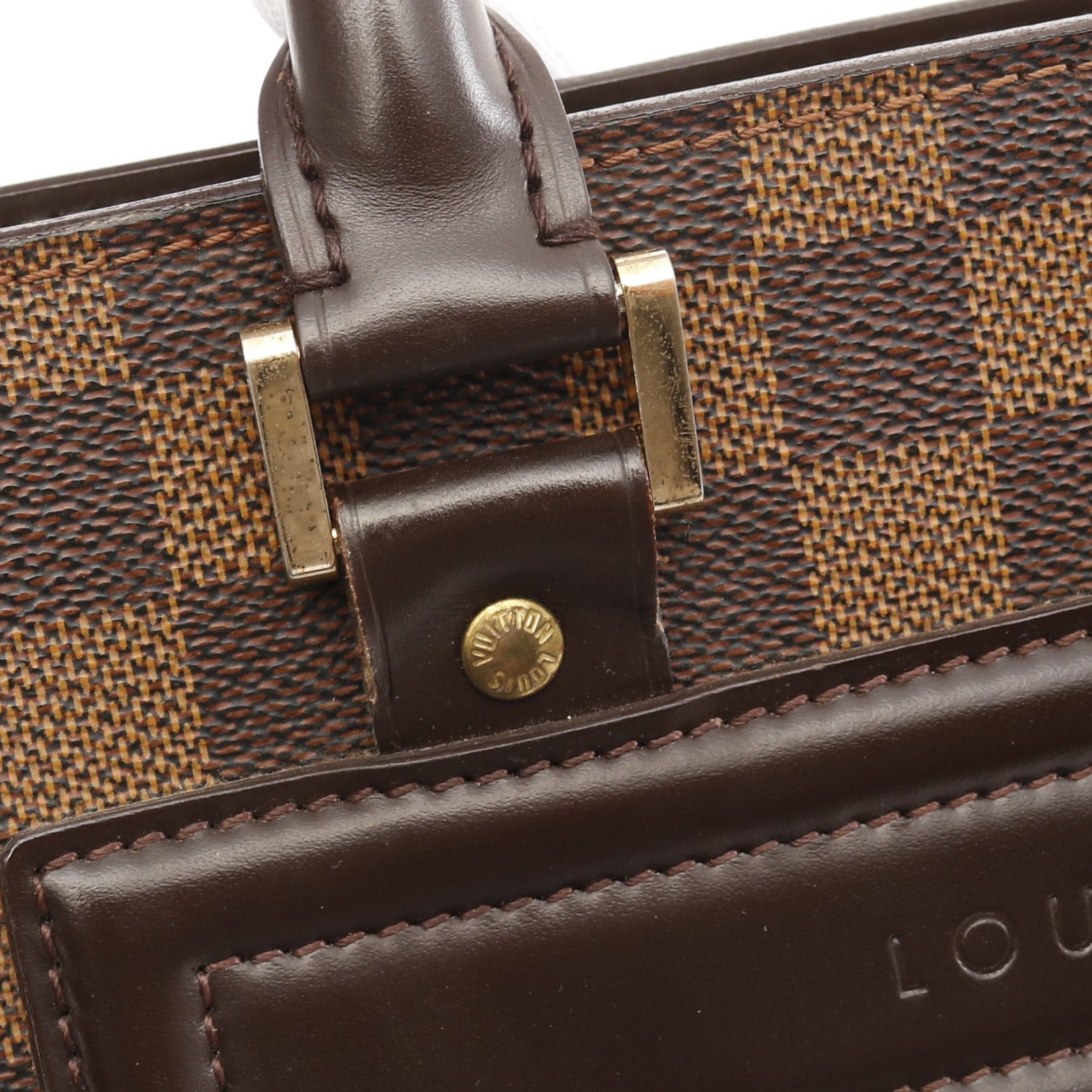 Louis Vuitton Louis Vuitton Venice Gm Damier Ebene Handbag Tote Bag Leather Brown Size ONE SIZE - 10 Thumbnail