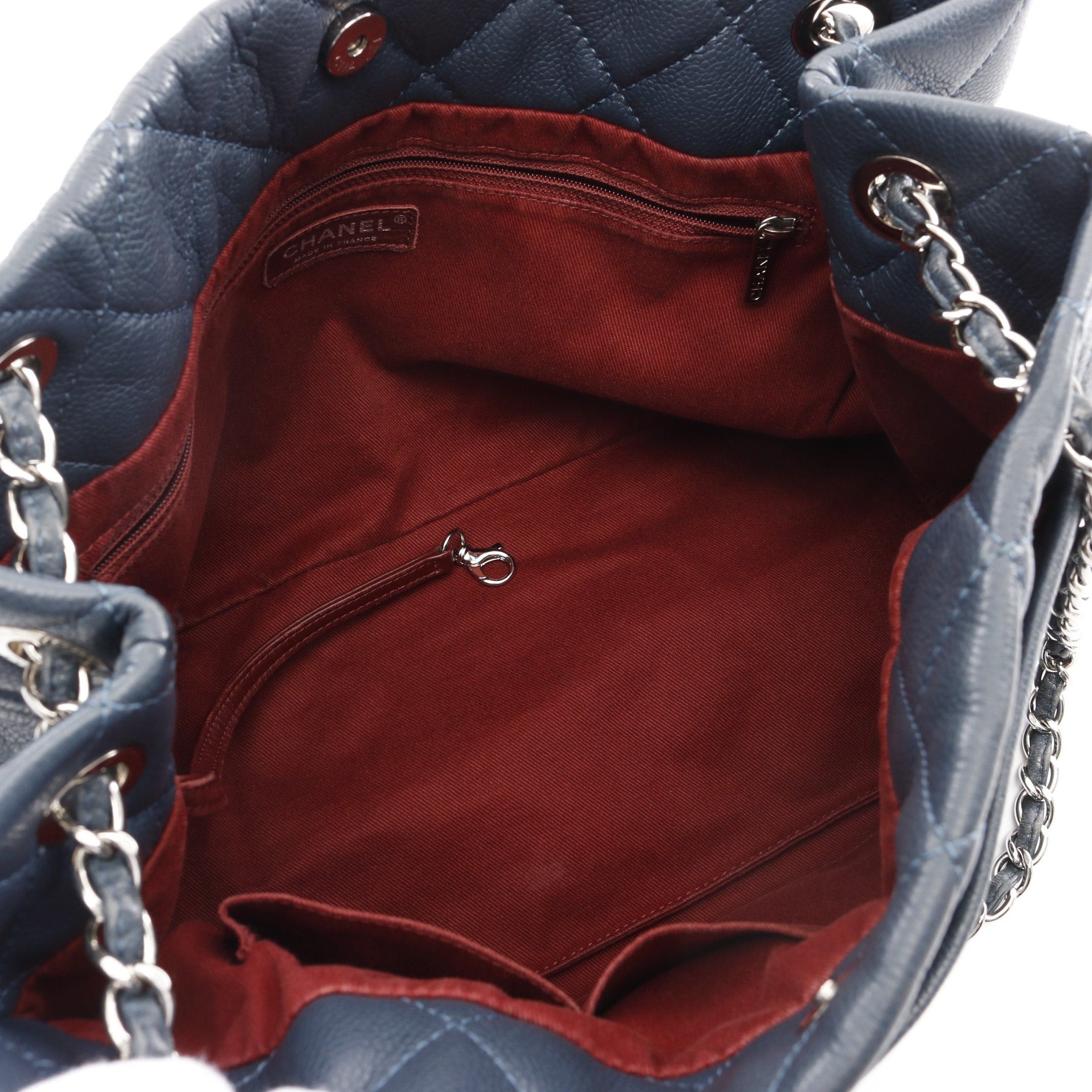 Chanel Chanel Matelasse Coco Mark Chain Shoulder Bag Tote Caviar Skin Navy Silver Hardware Size ONE SIZE - 3 Thumbnail