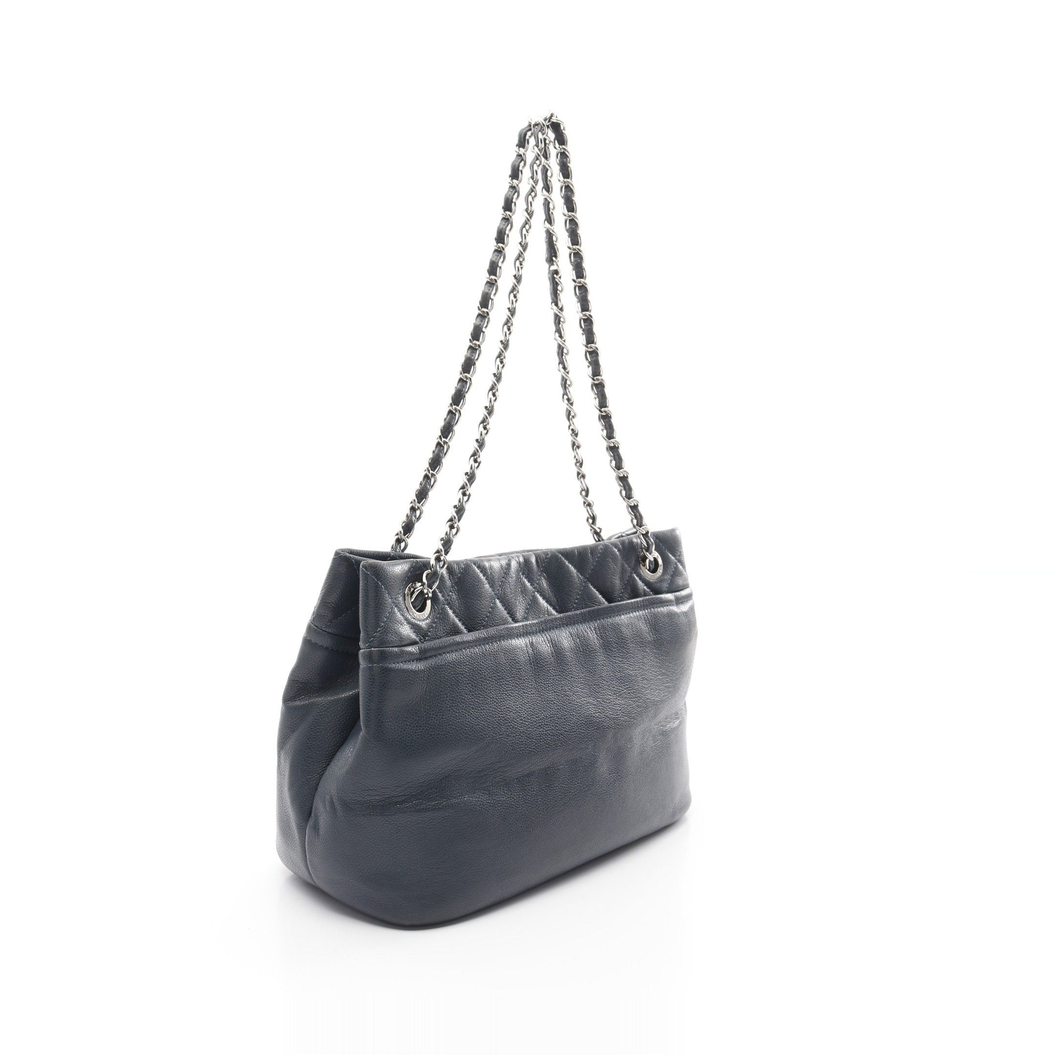 Chanel Chanel Matelasse Coco Mark Chain Shoulder Bag Tote Caviar Skin Navy Silver Hardware Size ONE SIZE - 2 Thumbnail