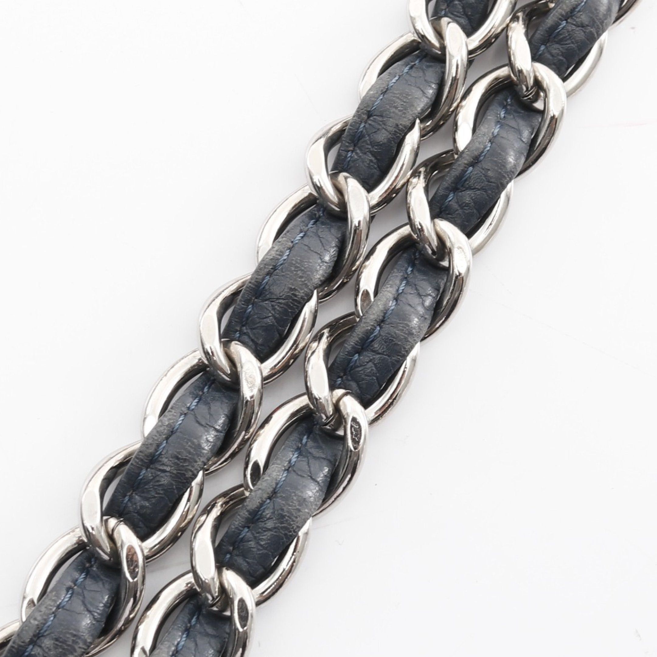 Chanel Chanel Matelasse Coco Mark Chain Shoulder Bag Tote Caviar Skin Navy Silver Hardware Size ONE SIZE - 6 Thumbnail