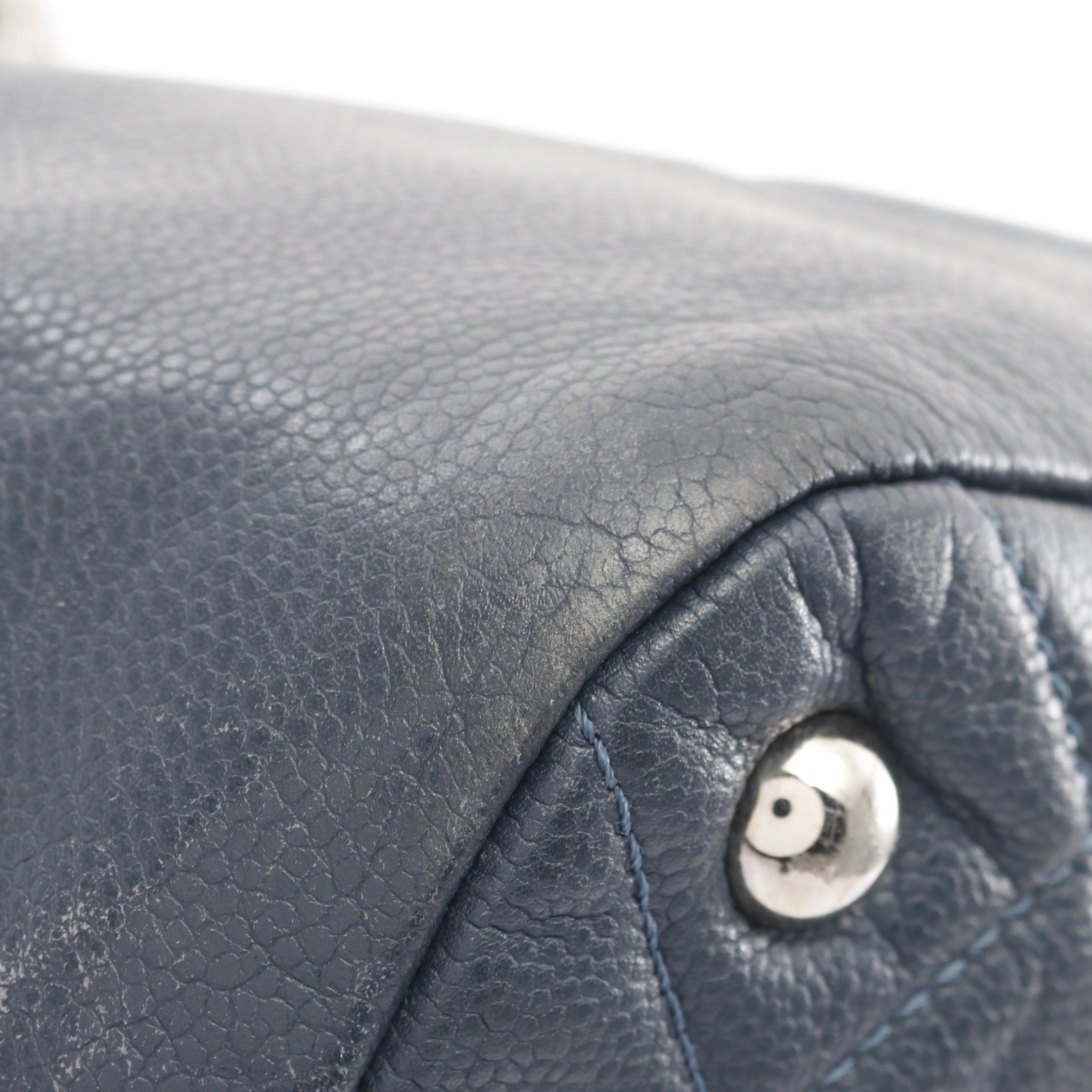 Chanel Chanel Matelasse Coco Mark Chain Shoulder Bag Tote Caviar Skin Navy Silver Hardware Size ONE SIZE - 8 Thumbnail