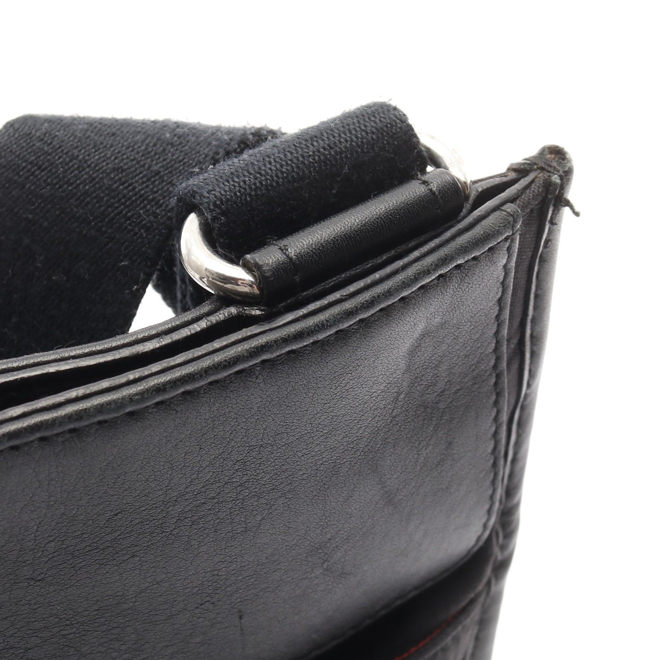 Salvatore Ferragamo Salvatore Ferragamo Gancini Shoulder Bag Nylon Canvas Leather Black Size ONE SIZE - 8 Thumbnail