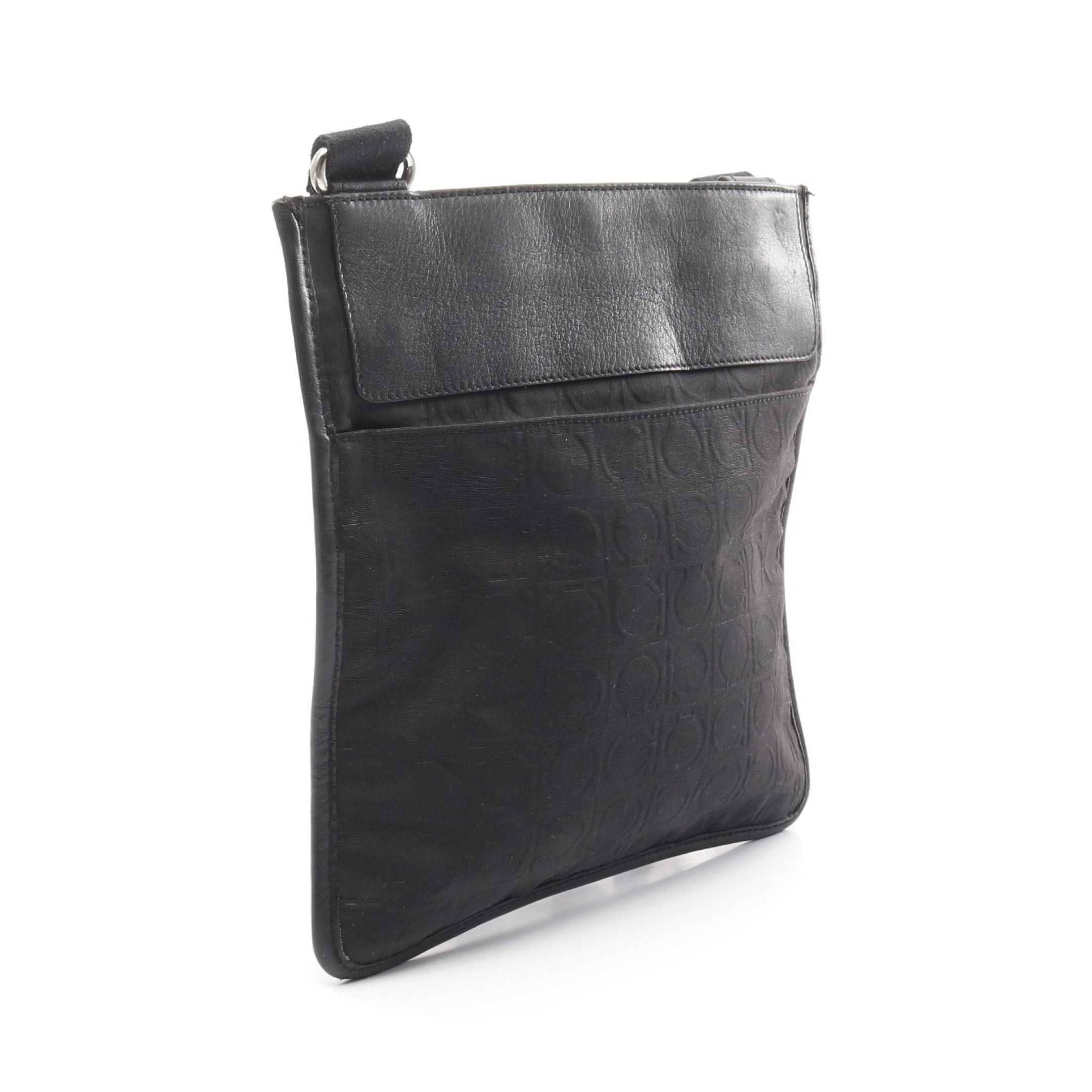Salvatore Ferragamo Salvatore Ferragamo Gancini Shoulder Bag Nylon Canvas Leather Black Size ONE SIZE - 2 Thumbnail