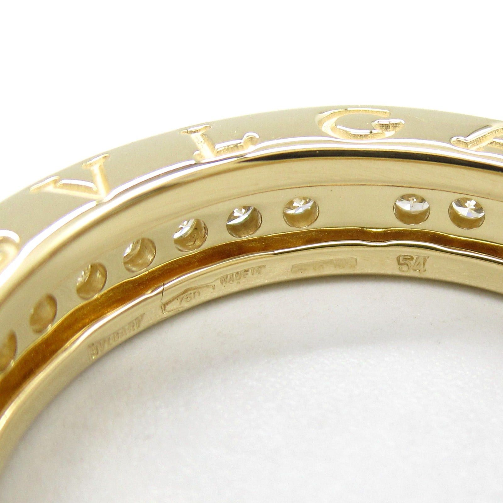 Bvlgari Bvlgari B Zero One Ring 1Belt Full Diamond K18 (Yellow Gold) Clear Size ONE SIZE - 4 Thumbnail