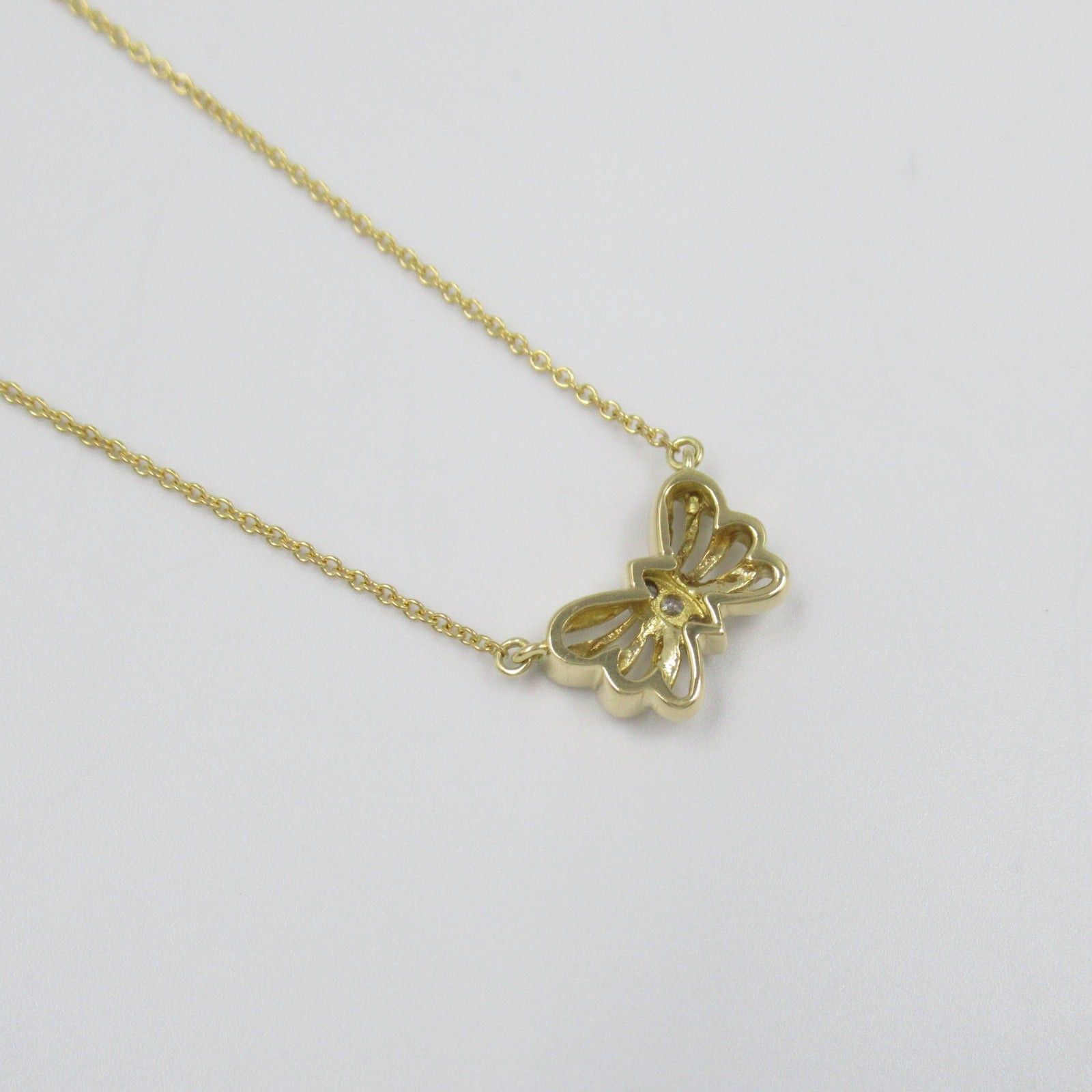 Tiffany & Co. Tiffany Co Butterfly Necklace Diamond K18 (Yellow Gold) Clear Size ONE SIZE - 7 Thumbnail