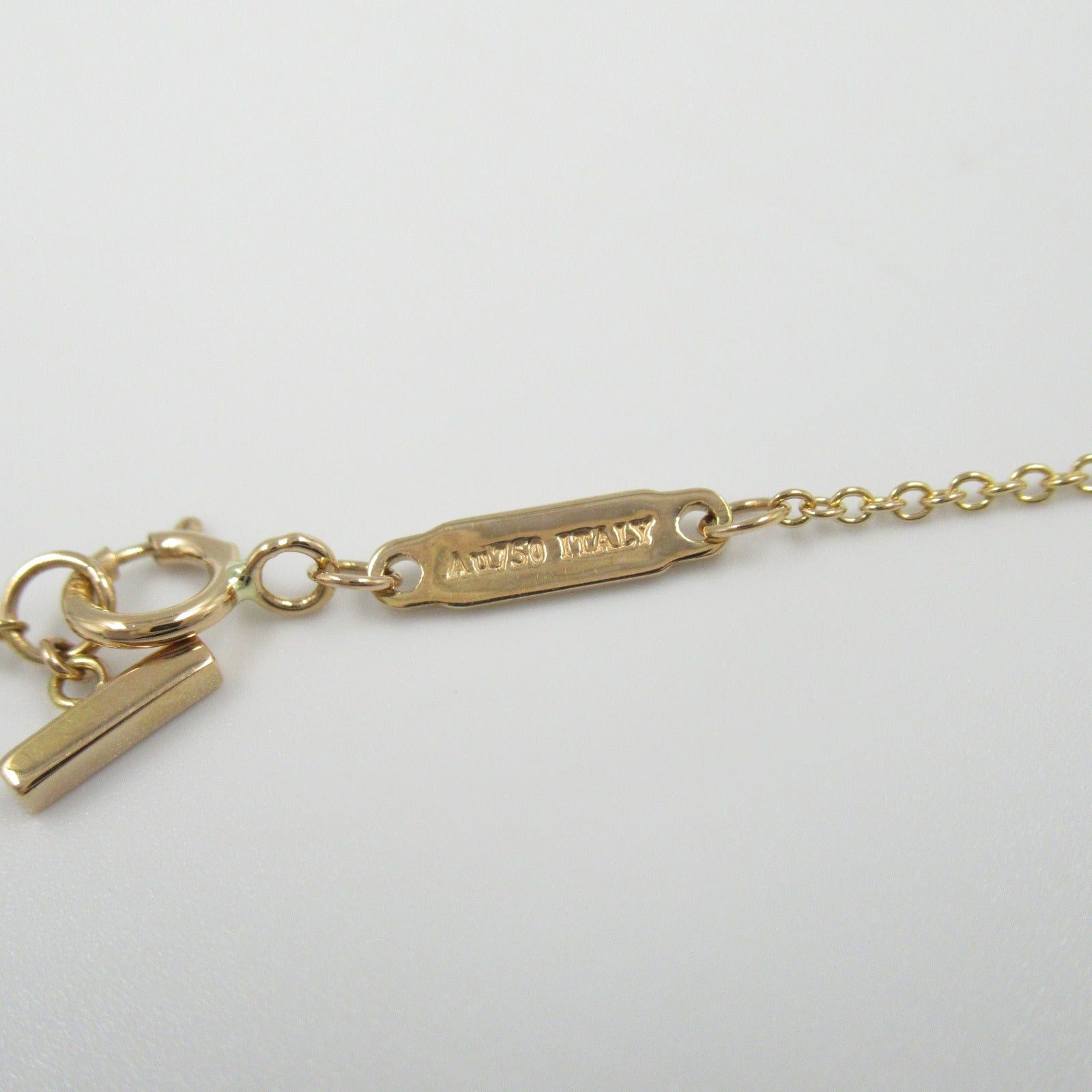 Tiffany & Co. Tiffany Co T Smile Mini Necklace Diamond K18Pg (Pink Gold) Clear Size ONE SIZE - 5 Thumbnail
