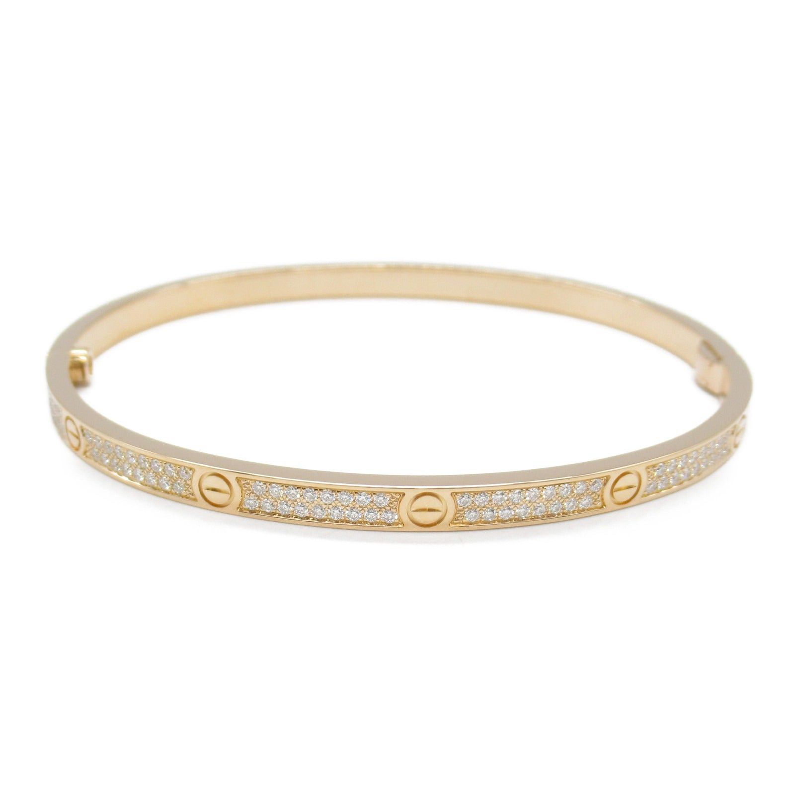 Cartier Cartier Love Breath Pave Diamond Sm Bracelet K18Pg (Pink Gold) Clear Size ONE SIZE - 2 Thumbnail