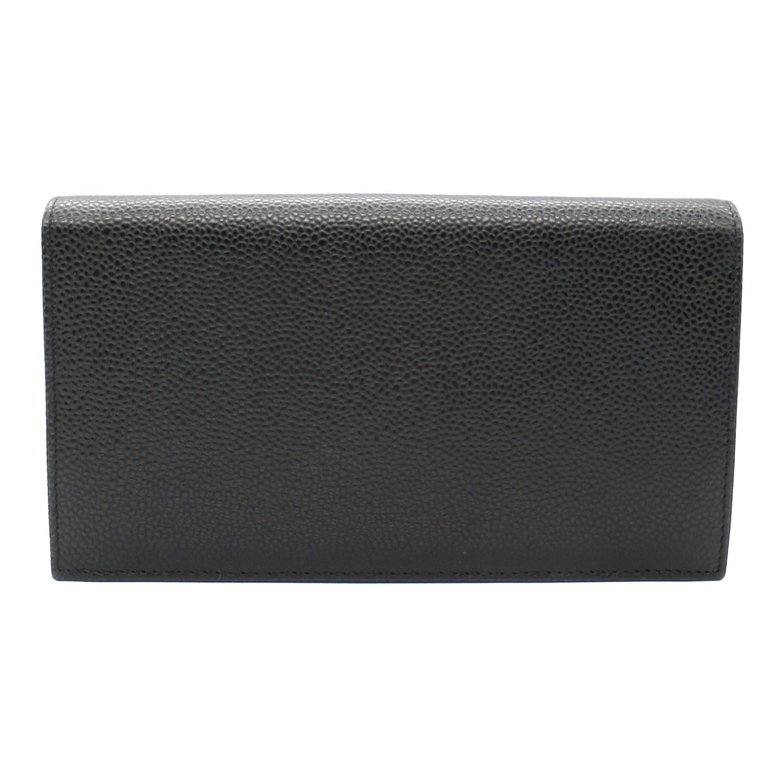 Chanel Chanel Coco Mark Zip Long Wallet Bi-Fold Caviar Skin (Grained Calf) Black Gold Hardware Size ONE SIZE - 2 Thumbnail