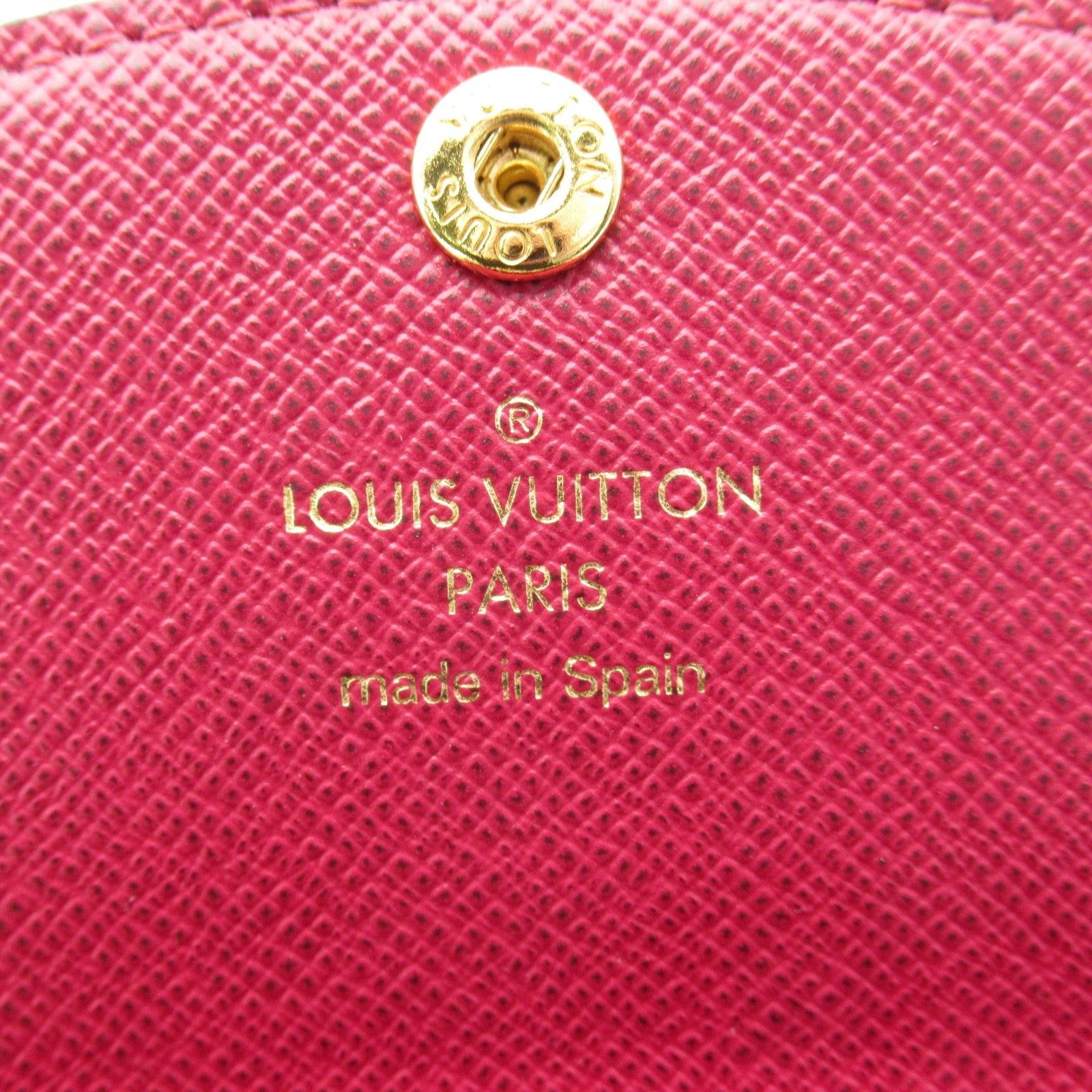 Louis Vuitton Louis Vuitton Portomonte Rosalie Bi-Fold Wallet Coated Canvas Monogram Brown Fuchsia Size ONE SIZE - 8 Thumbnail