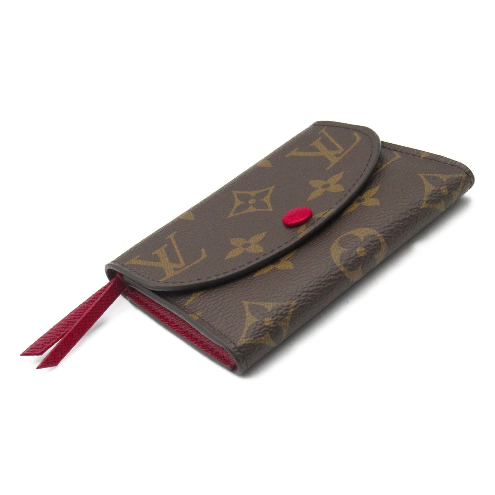 Louis Vuitton Louis Vuitton Portomonte Rosalie Bi-Fold Wallet Coated Canvas Monogram Brown Fuchsia Size ONE SIZE - 3 Thumbnail