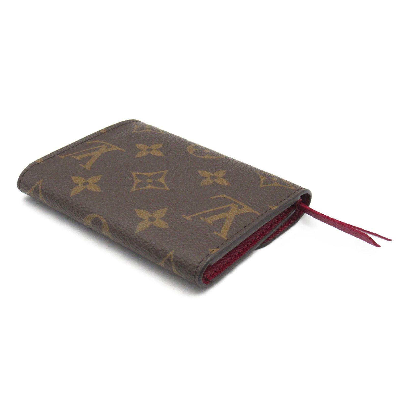 Louis Vuitton Louis Vuitton Portomonte Rosalie Bi-Fold Wallet Coated Canvas Monogram Brown Fuchsia Size ONE SIZE - 4 Thumbnail