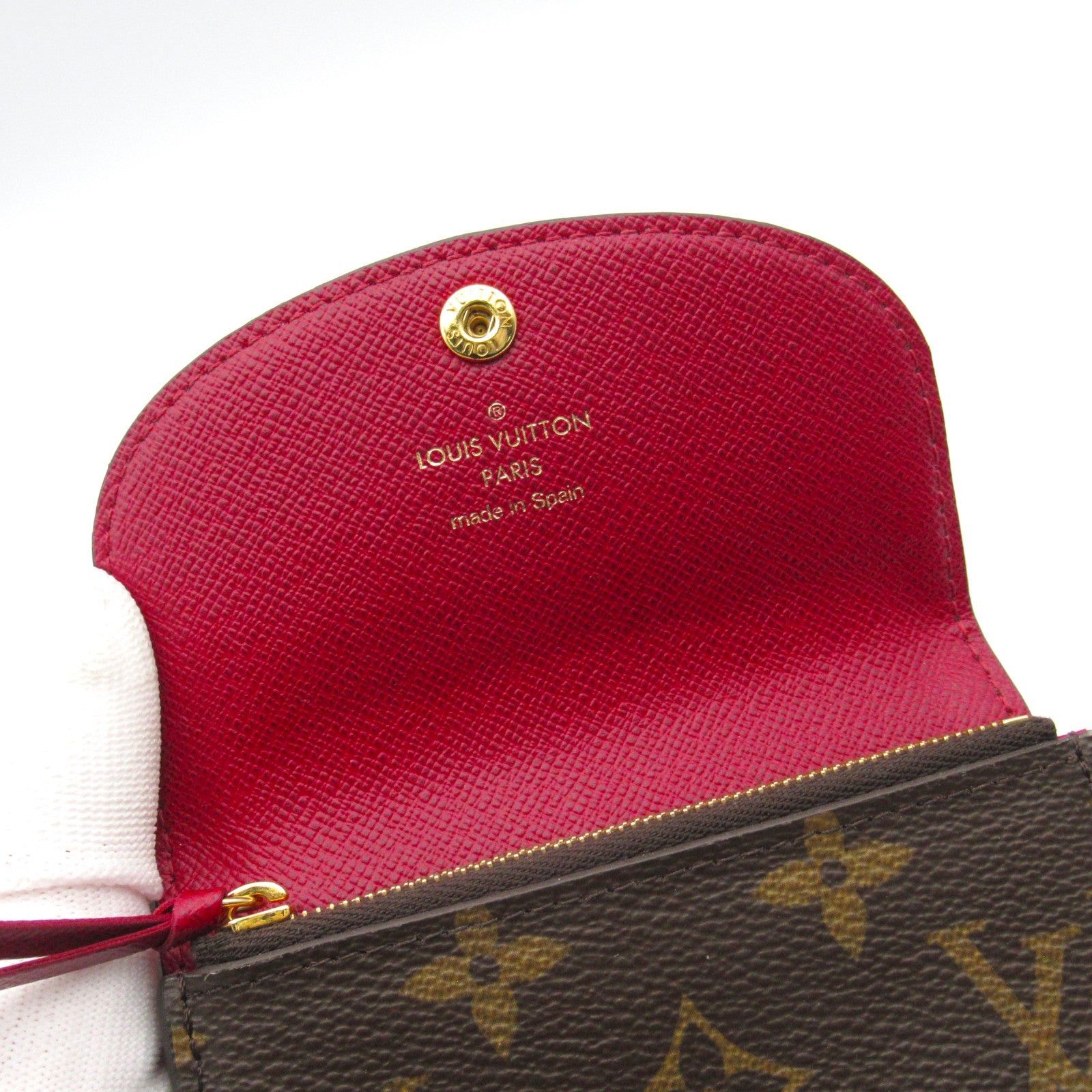 Louis Vuitton Louis Vuitton Portomonte Rosalie Bi-Fold Wallet Coated Canvas Monogram Brown Fuchsia Size ONE SIZE - 5 Thumbnail