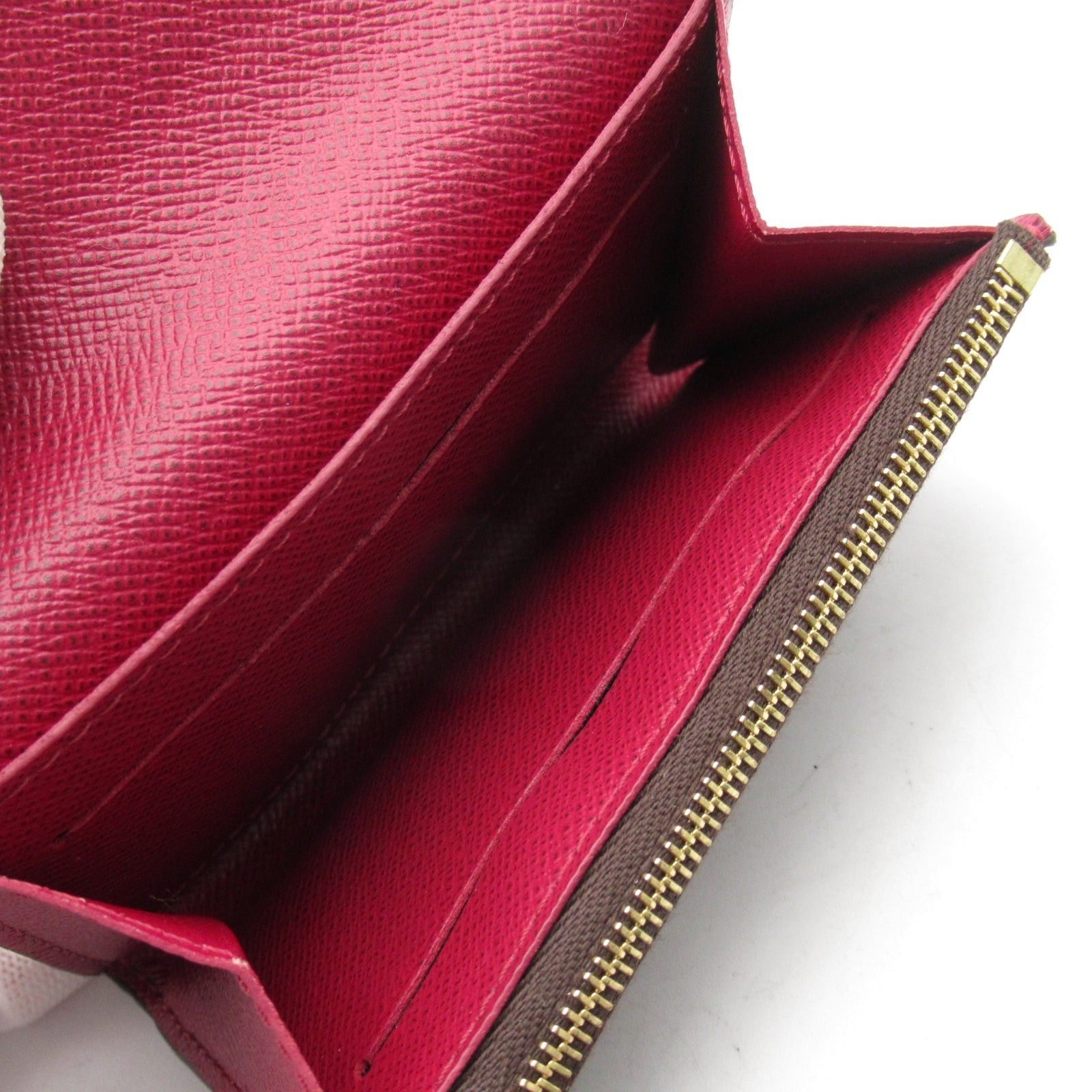 Louis Vuitton Louis Vuitton Portomonte Rosalie Bi-Fold Wallet Coated Canvas Monogram Brown Fuchsia Size ONE SIZE - 6 Thumbnail