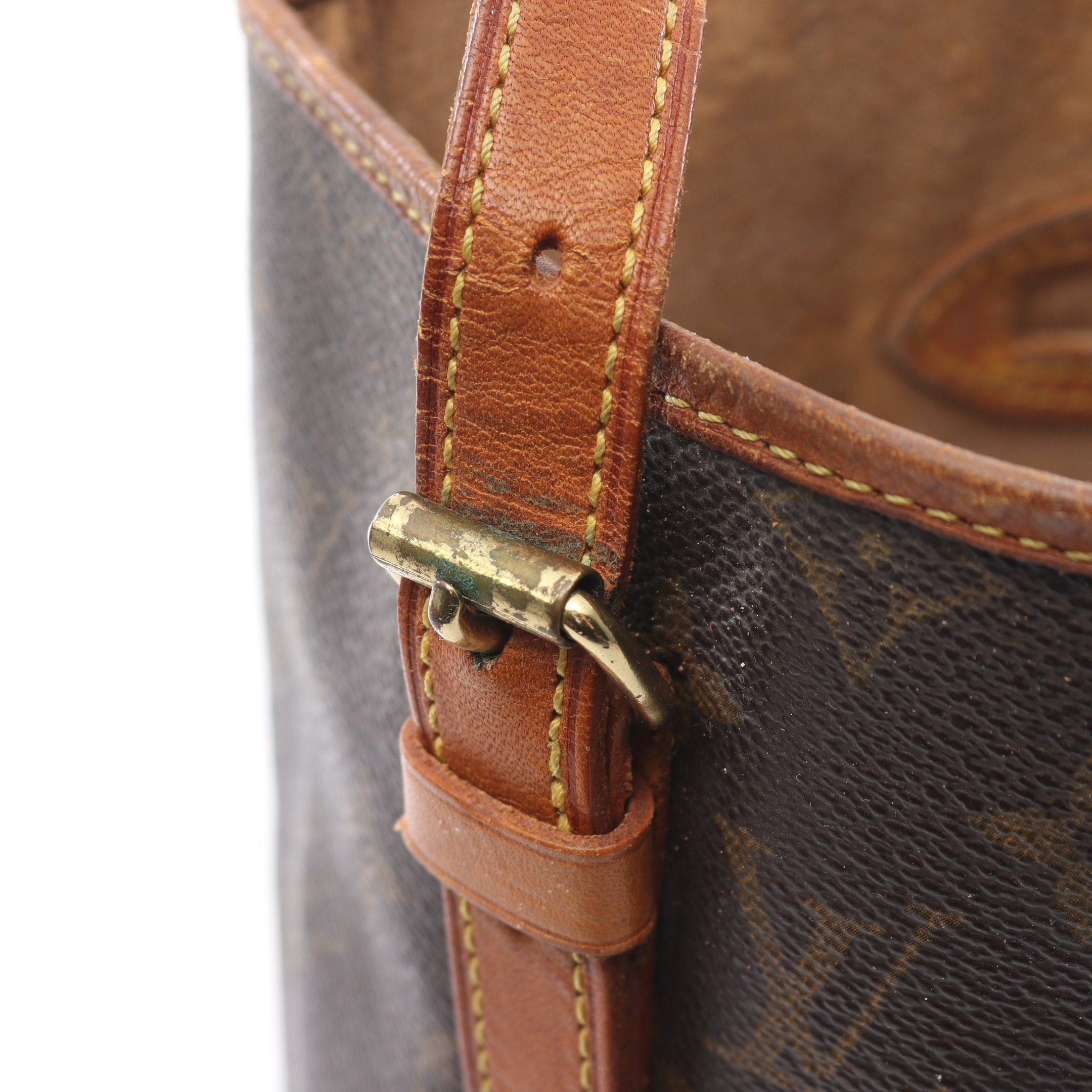 Louis Vuitton Louis Vuitton Bucket Gm Monogram Shoulder Bag Leather Brown Size ONE SIZE - 13 Thumbnail