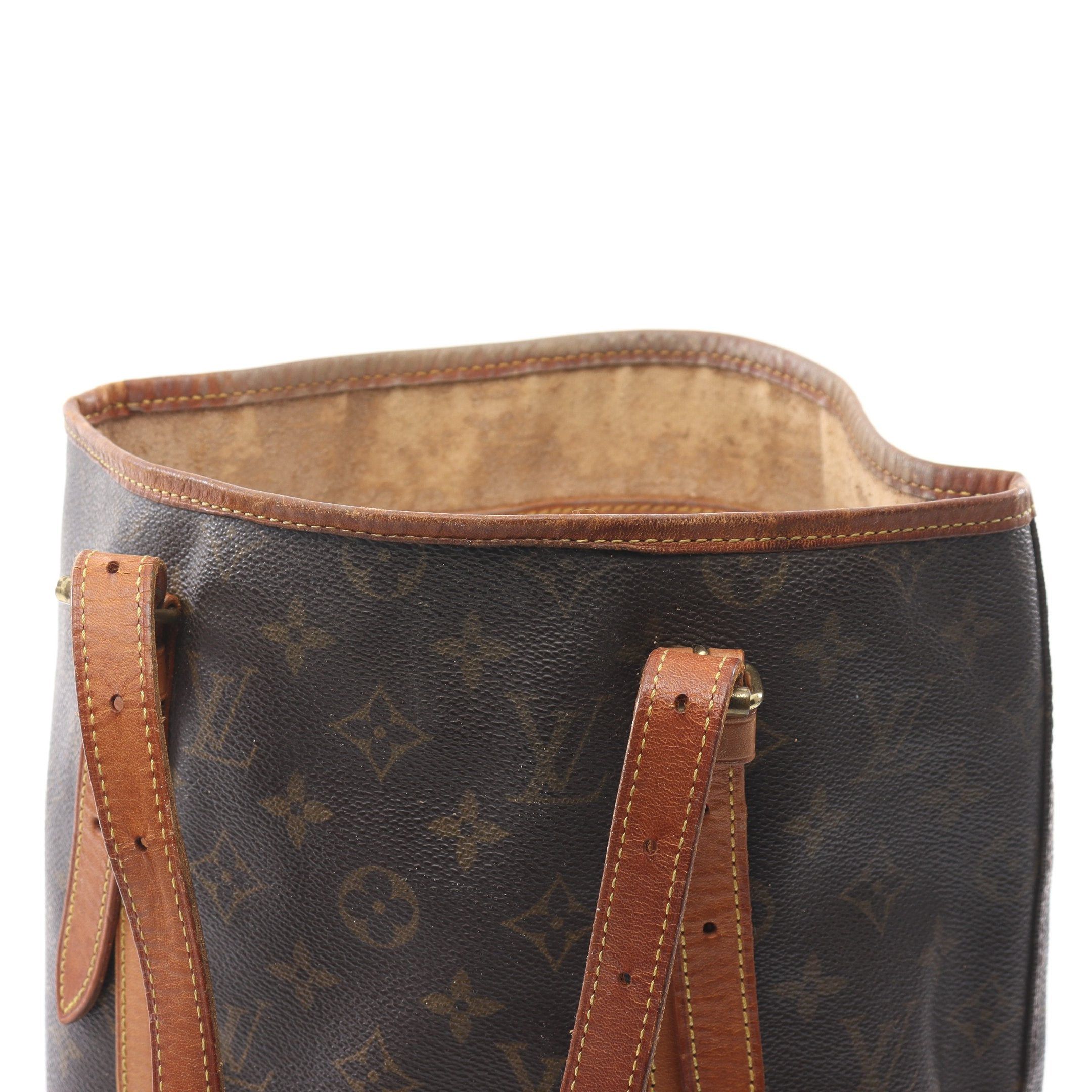 Louis Vuitton Louis Vuitton Bucket Gm Monogram Shoulder Bag Leather Brown Size ONE SIZE - 8 Thumbnail