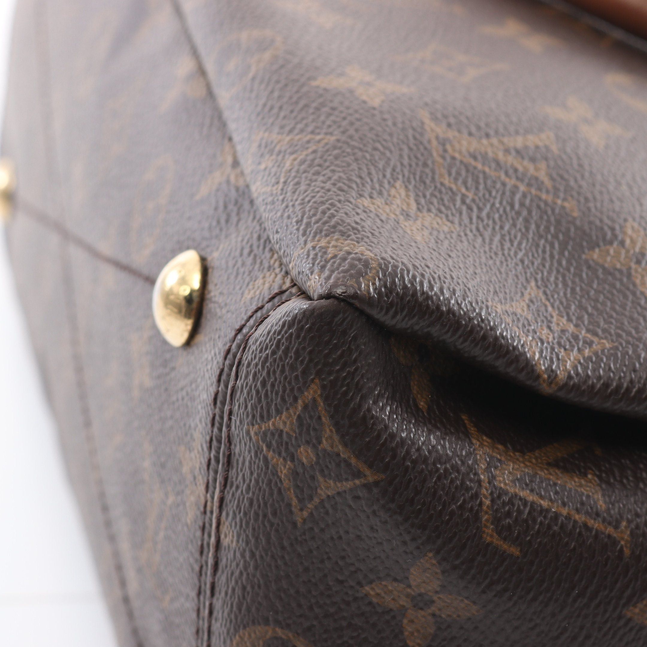 Louis Vuitton Louis Vuitton Pallas Monogram Noir Handbag Leather Brown Black Size ONE SIZE - 7 Thumbnail