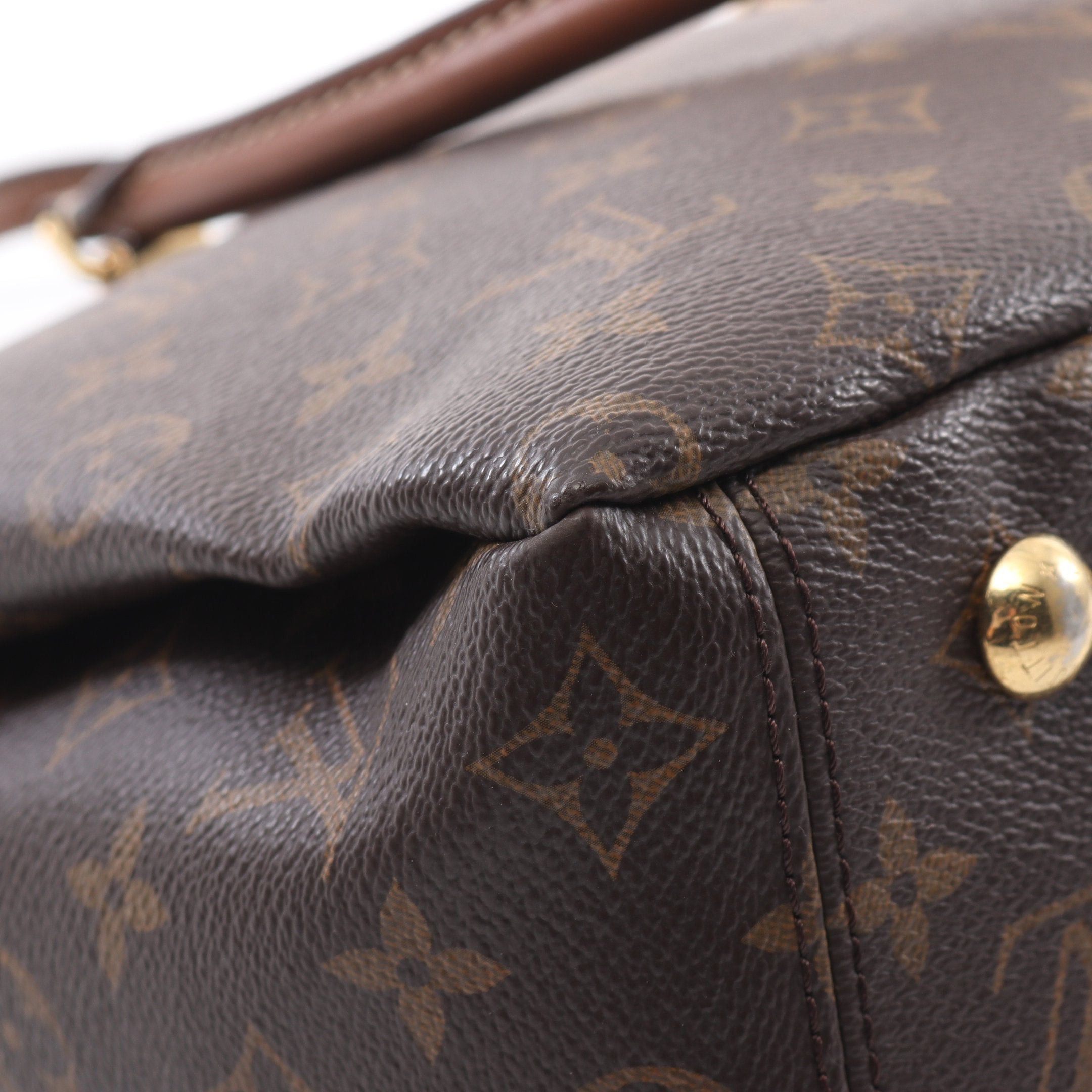 Louis Vuitton Louis Vuitton Pallas Monogram Noir Handbag Leather Brown Black Size ONE SIZE - 6 Thumbnail