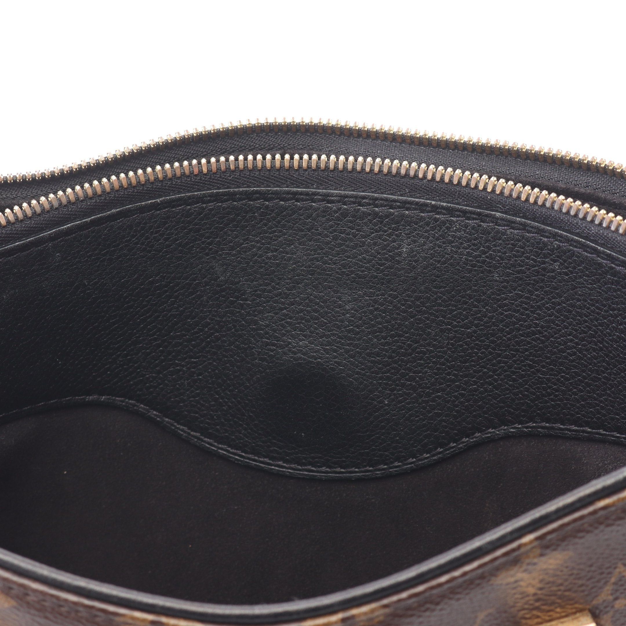Louis Vuitton Louis Vuitton Pallas Monogram Noir Handbag Leather Brown Black Size ONE SIZE - 14 Thumbnail