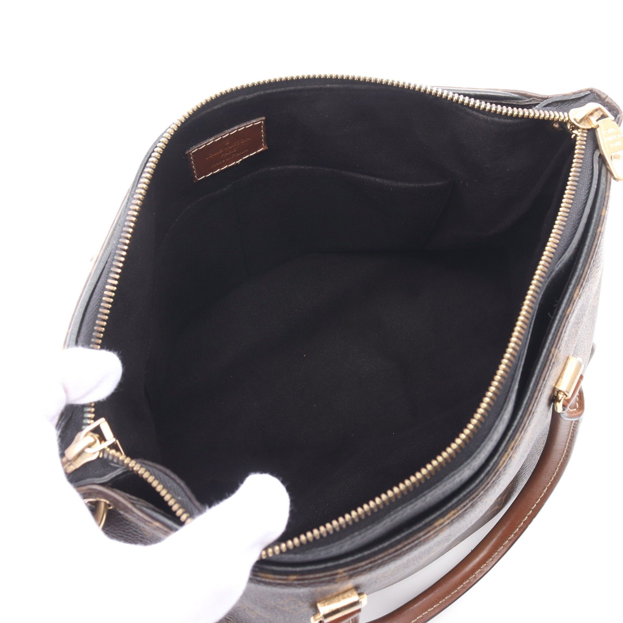 Louis Vuitton Louis Vuitton Pallas Monogram Noir Handbag Leather Brown Black Size ONE SIZE - 3 Thumbnail