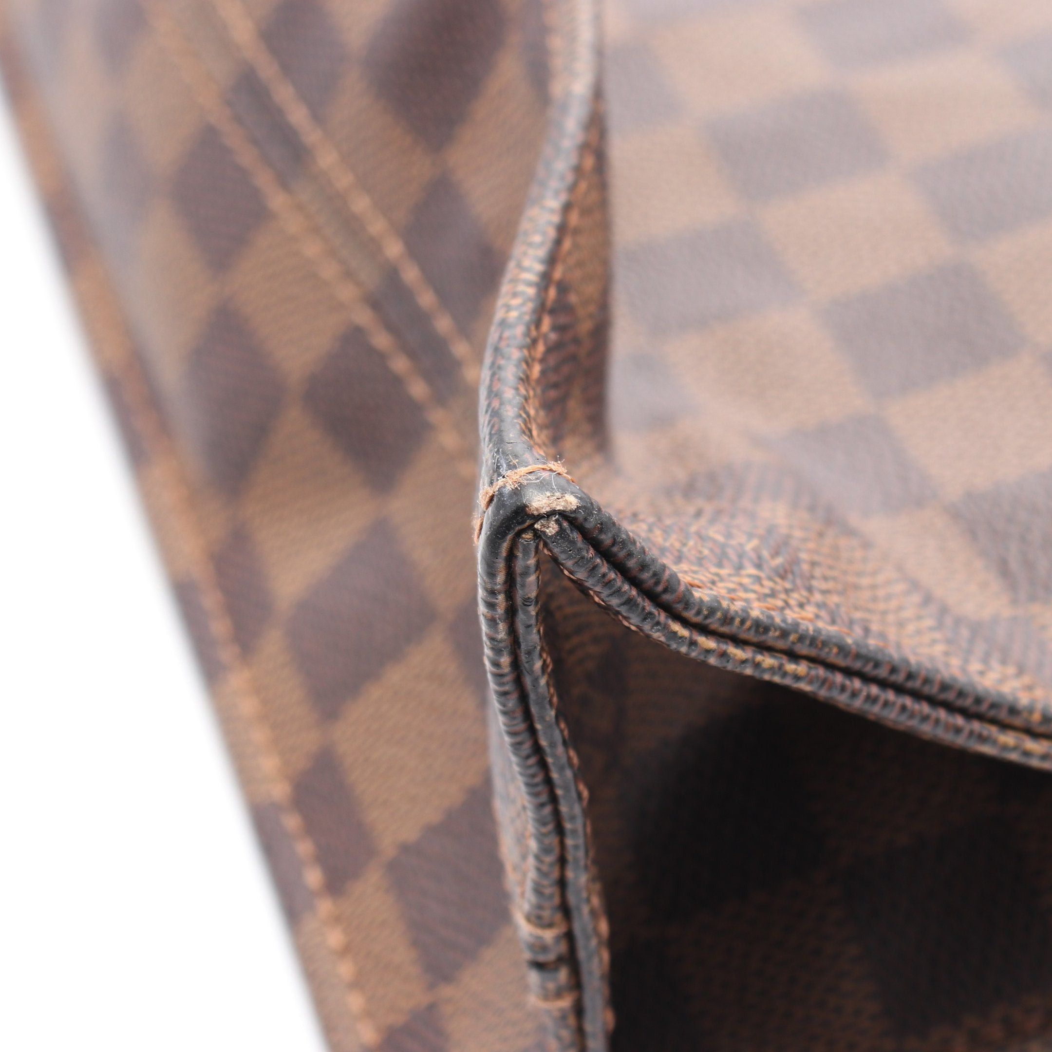 Louis Vuitton Louis Vuitton Sac Plat Damier Ebene Handbag Tote Bag Leather Brown Size ONE SIZE - 10 Thumbnail