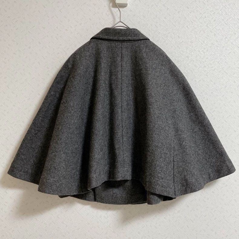 Comme des Garcons 1980s Wool Cape Coat by Comme des Garcons Size US M / EU 48-50 / 2 - 2 Thumbnail