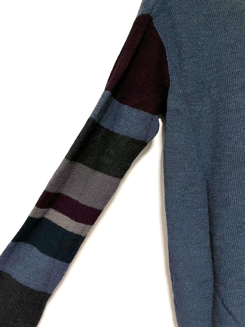 Comme des Garcons Rare Peacock Blue V-Neck Wool Knitwear Size US M / EU 48-50 / 2 - 3 Thumbnail