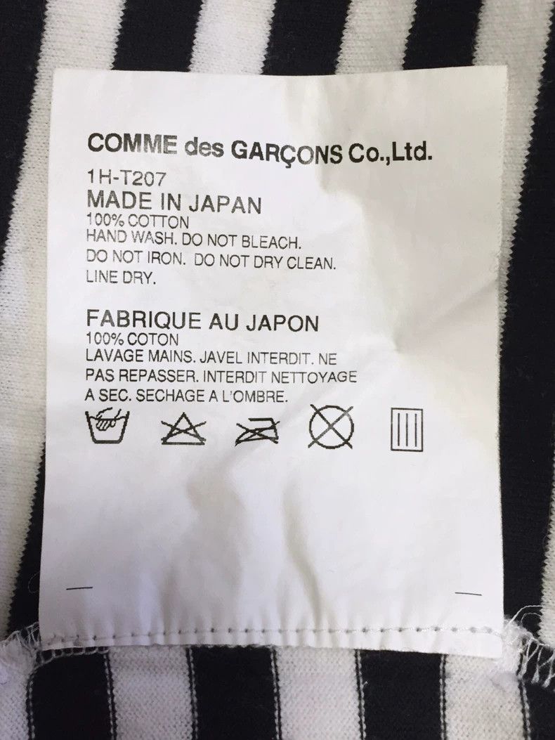 Comme des Garcons COMME des GARCONS Black Striped T-Shirt Size US M / EU 48-50 / 2 - 5 Thumbnail