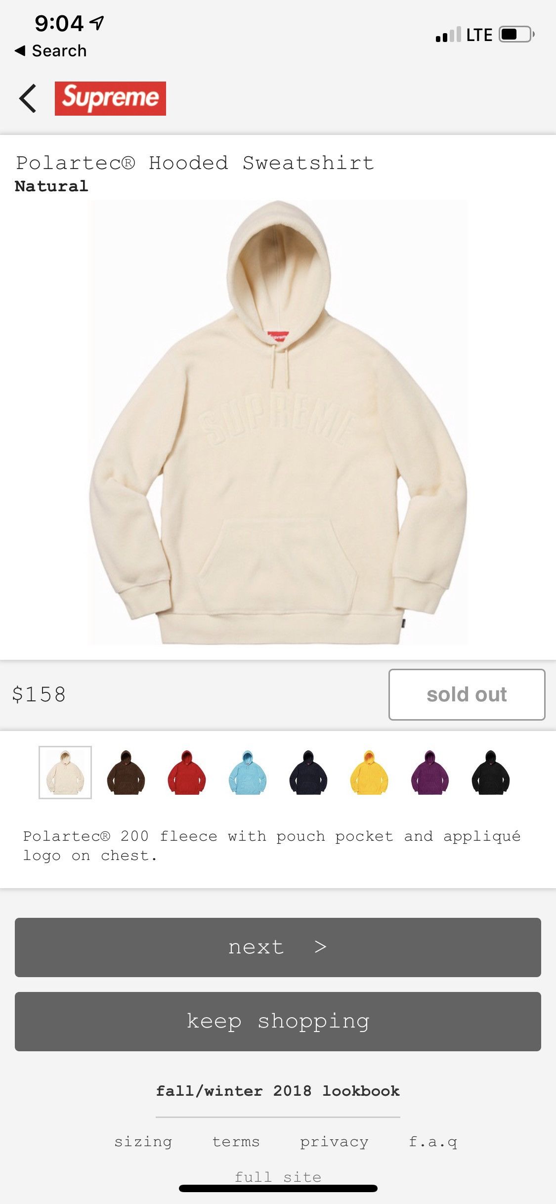 Supreme Polartec Hoodie | Grailed 