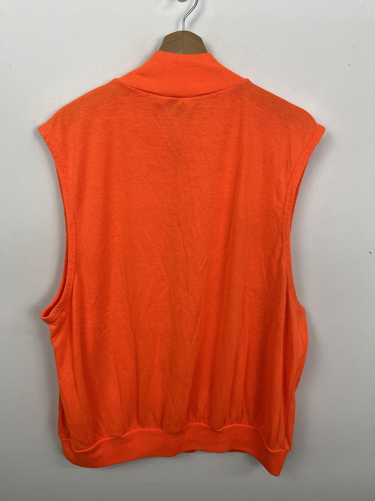 Vintage Vintage 1990s Sweatshirt Orange Visability Zip Sweatshirt Vest Size Size US XL / EU 56 / 4 - 4 Thumbnail