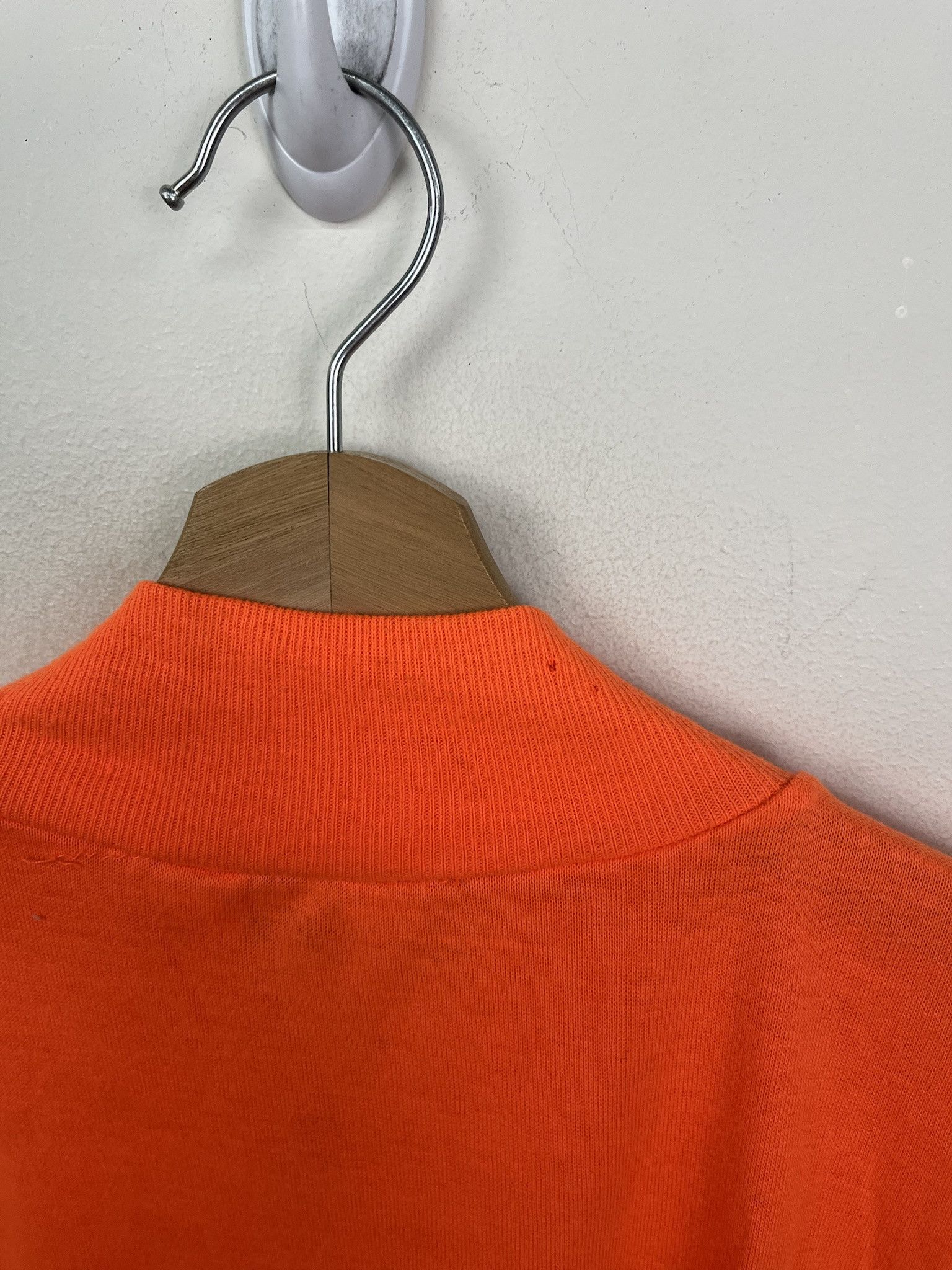 Vintage Vintage 1990s Sweatshirt Orange Visability Zip Sweatshirt Vest Size Size US XL / EU 56 / 4 - 5 Thumbnail
