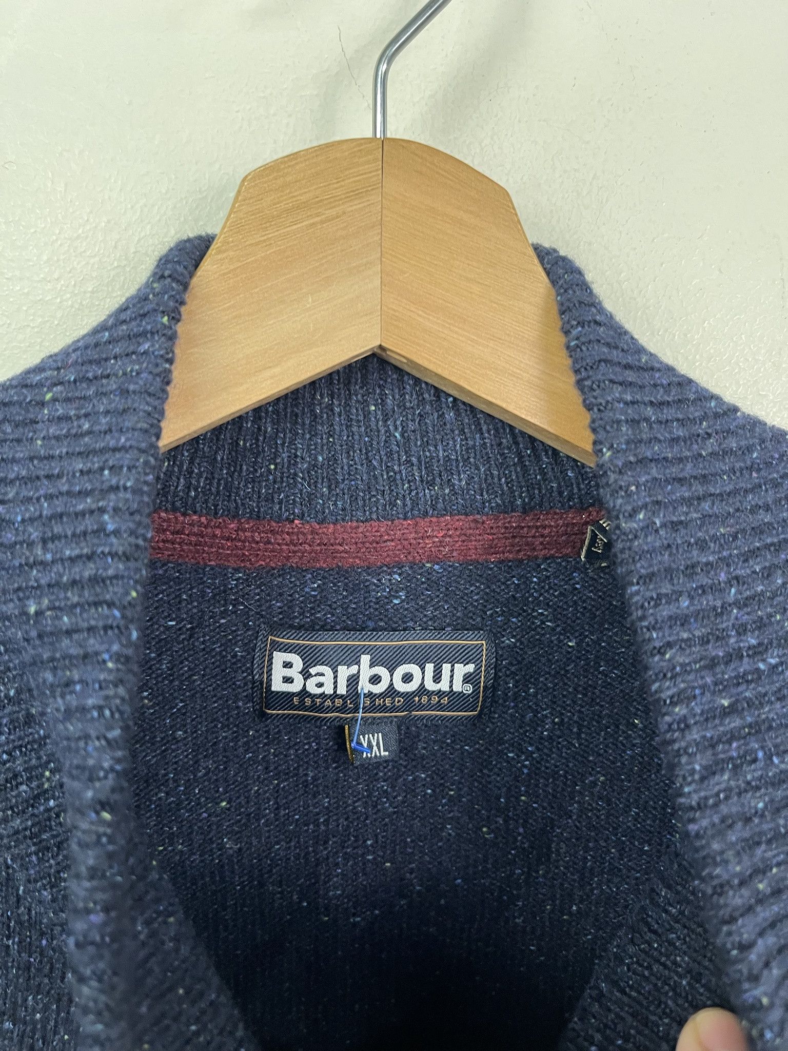 Other Vintage Barbour Kniy Sweater 2000s Quarterzip Blue Knit Sweater Size XXL Size US XXL / EU 58 / 5 - 2 Thumbnail