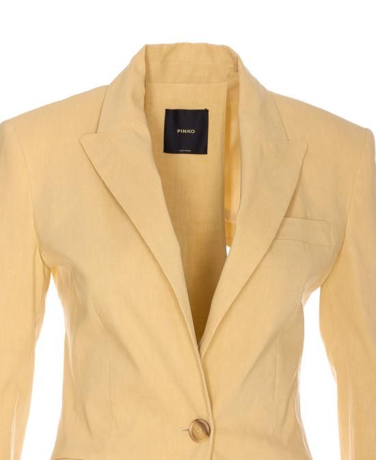 Pinko PINKO Women Jackets 104818 A0IMC23 Yellow Size M / US 6-8 / IT 42-44 - 4 Thumbnail