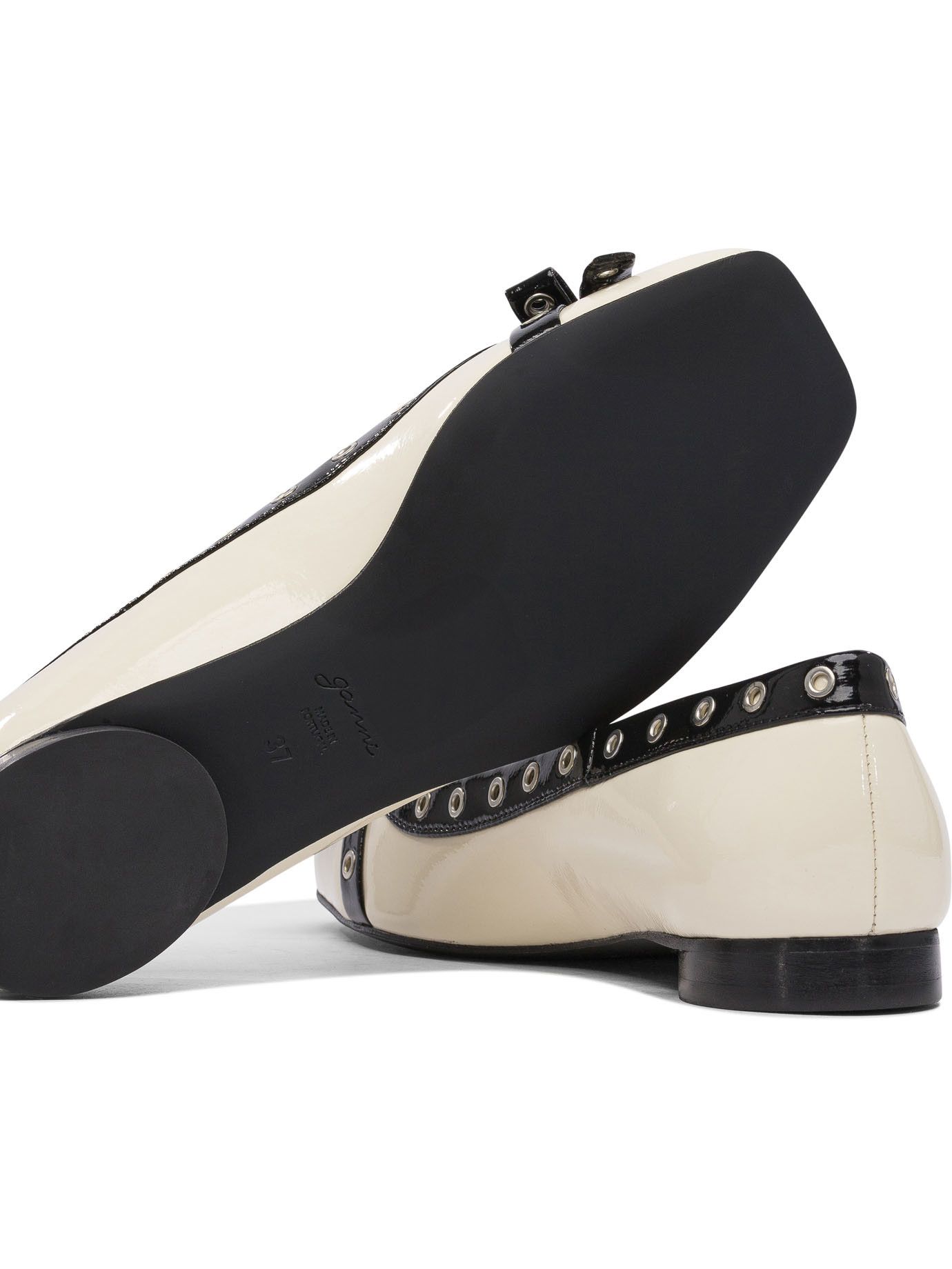 Ganni Eyelet Bow Ballet Flats Size US 7 / IT 37 - 5 Thumbnail