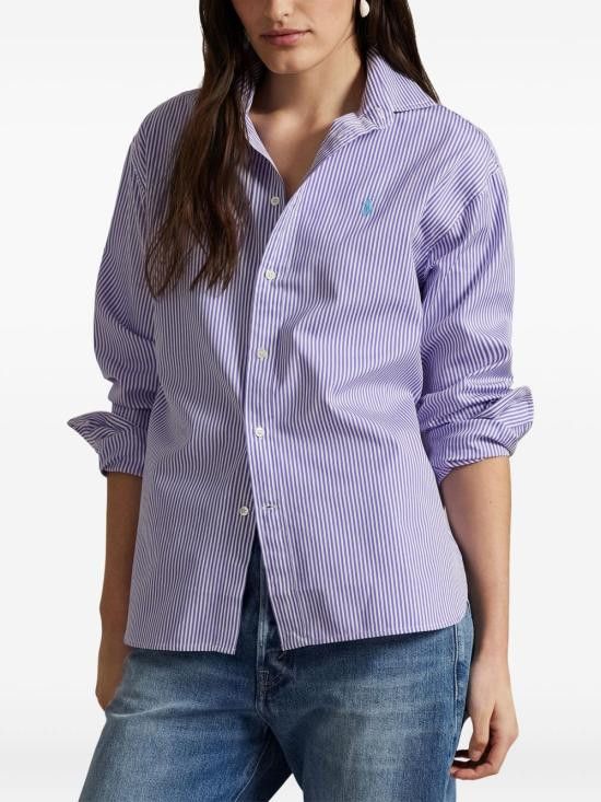 Ralph Lauren RALPH LAUREN Women Shirts 211910743 023 Purple Size L / US 10 / IT 46 - 4 Thumbnail