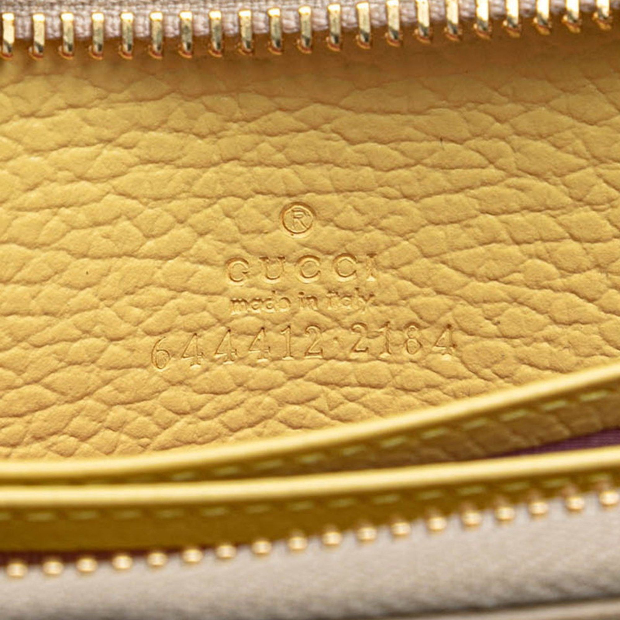 Gucci Gucci Double G Round Coin Case 644412 Beige Gold Leather Women's GUCCI Size ONE SIZE - 6 Thumbnail