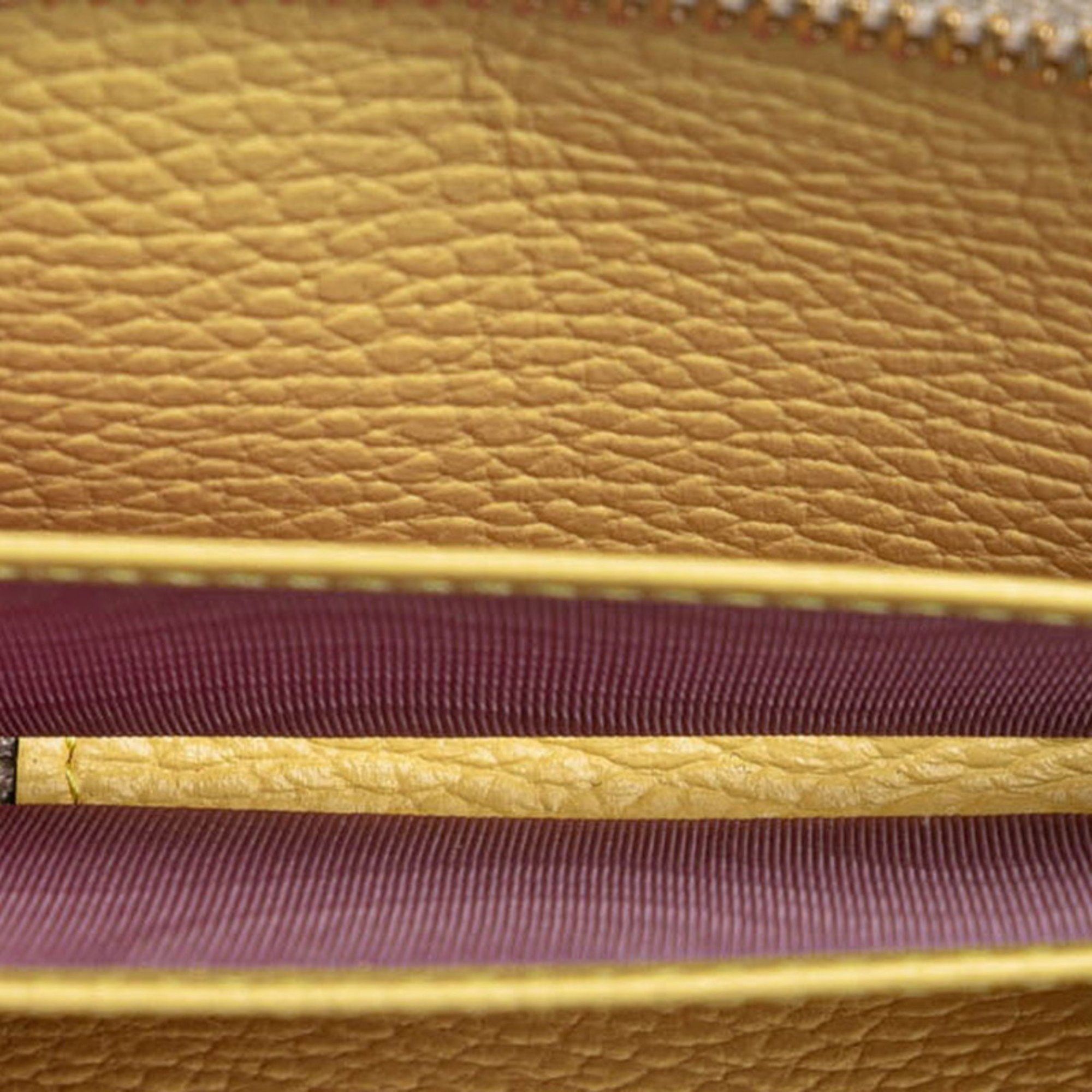 Gucci Gucci Double G Round Coin Case 644412 Beige Gold Leather Women's GUCCI Size ONE SIZE - 5 Thumbnail
