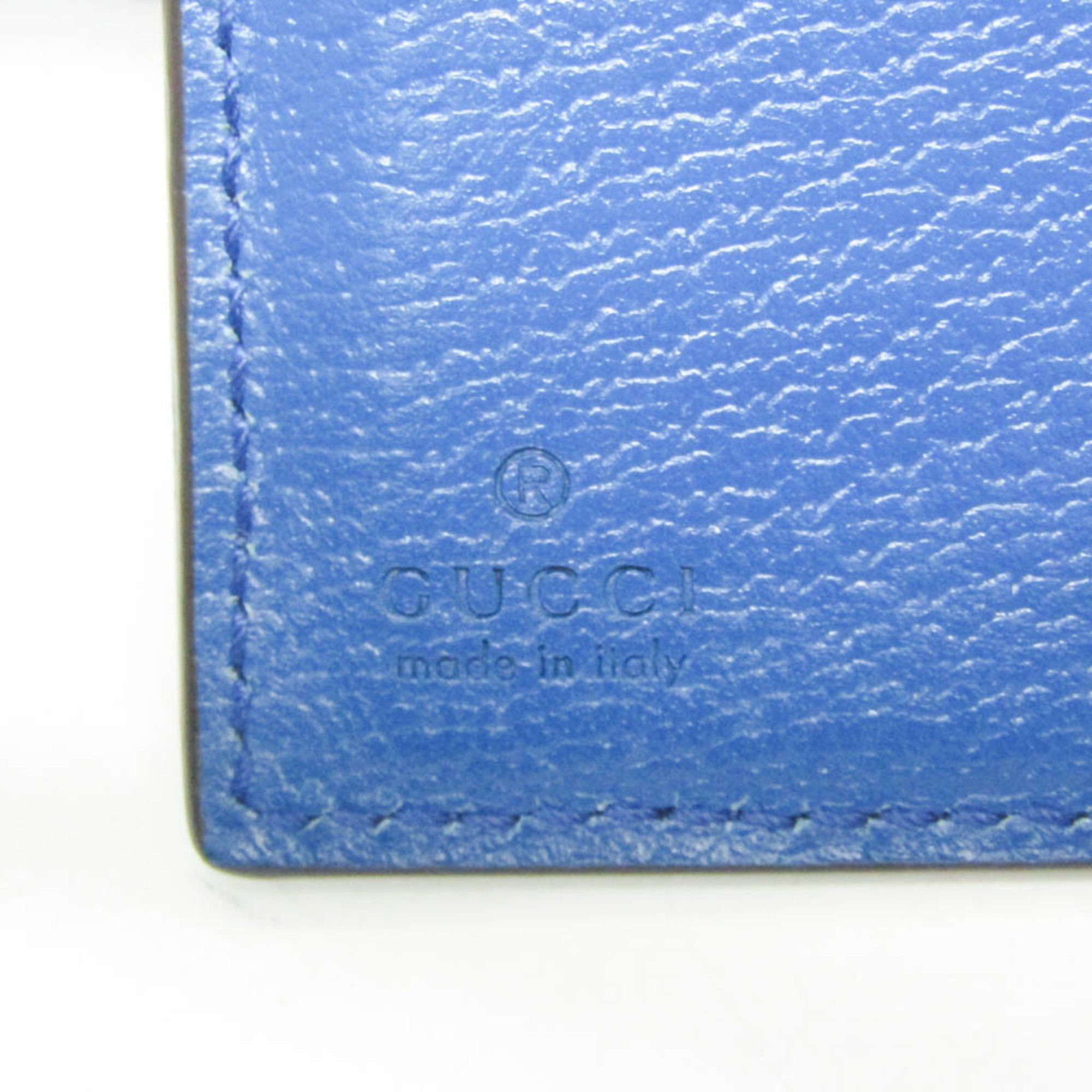 Gucci Gucci New Basket Interlocking G Coin Wallet 701417 Men,Women GG Canvas,Leather Wallet (bi-fold) Beige,Blue Size ONE SIZE - 12 Thumbnail